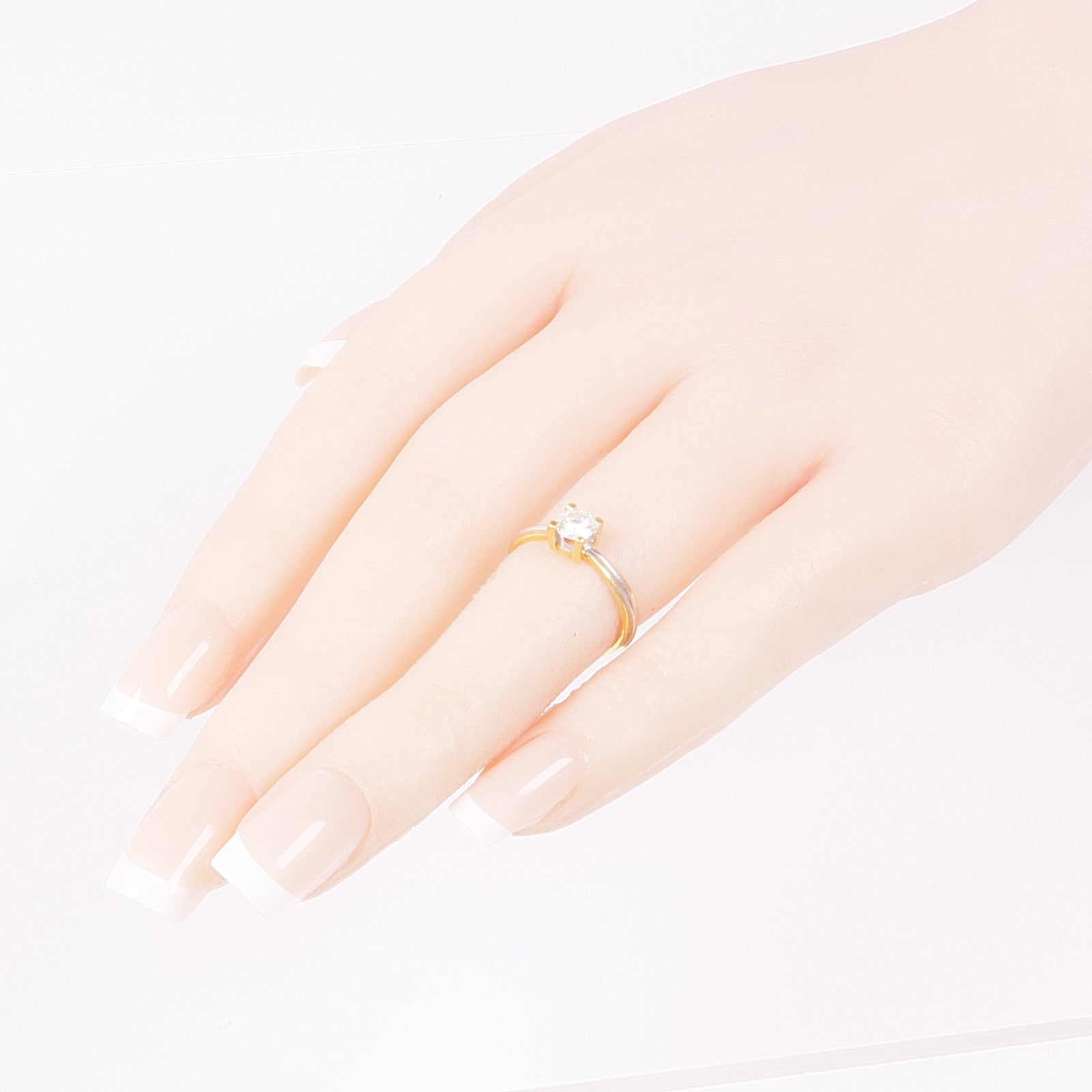JEWELRY 【激減優惠】18K黃金/白金Diamond Ring鑽石戒指US#4.25