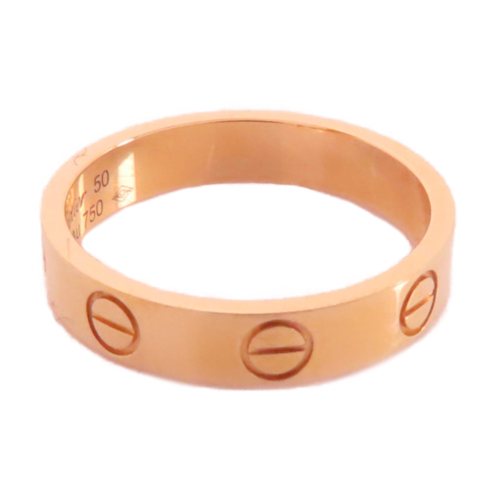 CARTIER 18K玫瑰金Love Ring戒指Cartier#50/US#5.25