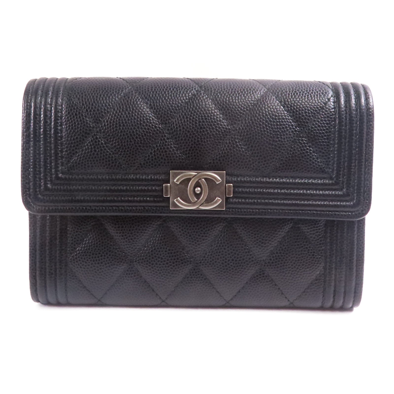 CHANEL 牛皮皮革Boy Wallet錢包