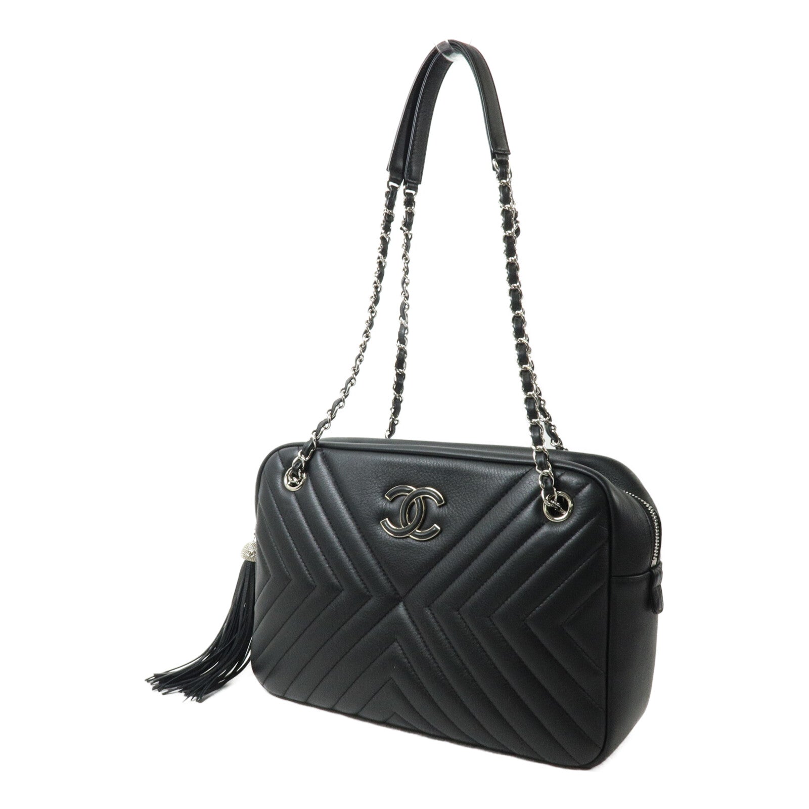 CHANEL 牛皮皮革Shoulder Bag 鏈帶肩背袋
