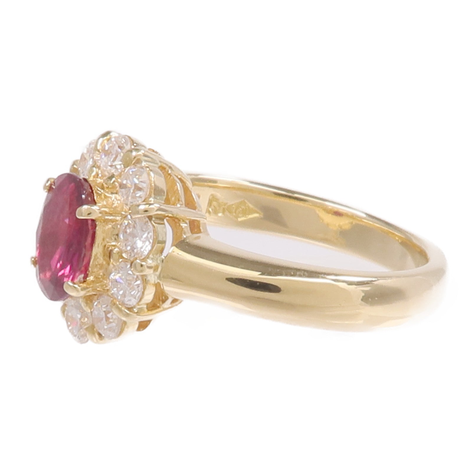 JEWELRY 18K黃金Ruby Diamond Ring紅寶石/鑽石戒指