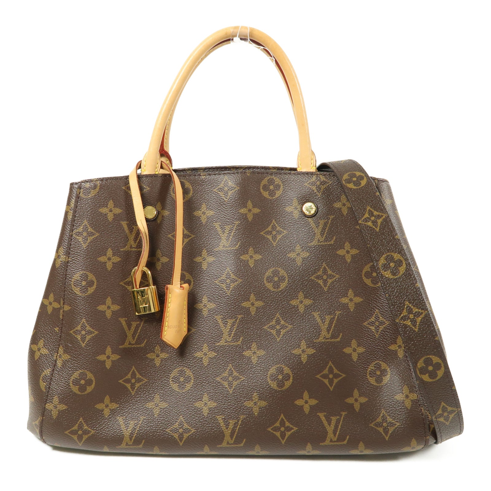 LOUIS VUITTON Monogram Montaigne MM金扣手挽肩背兩用袋