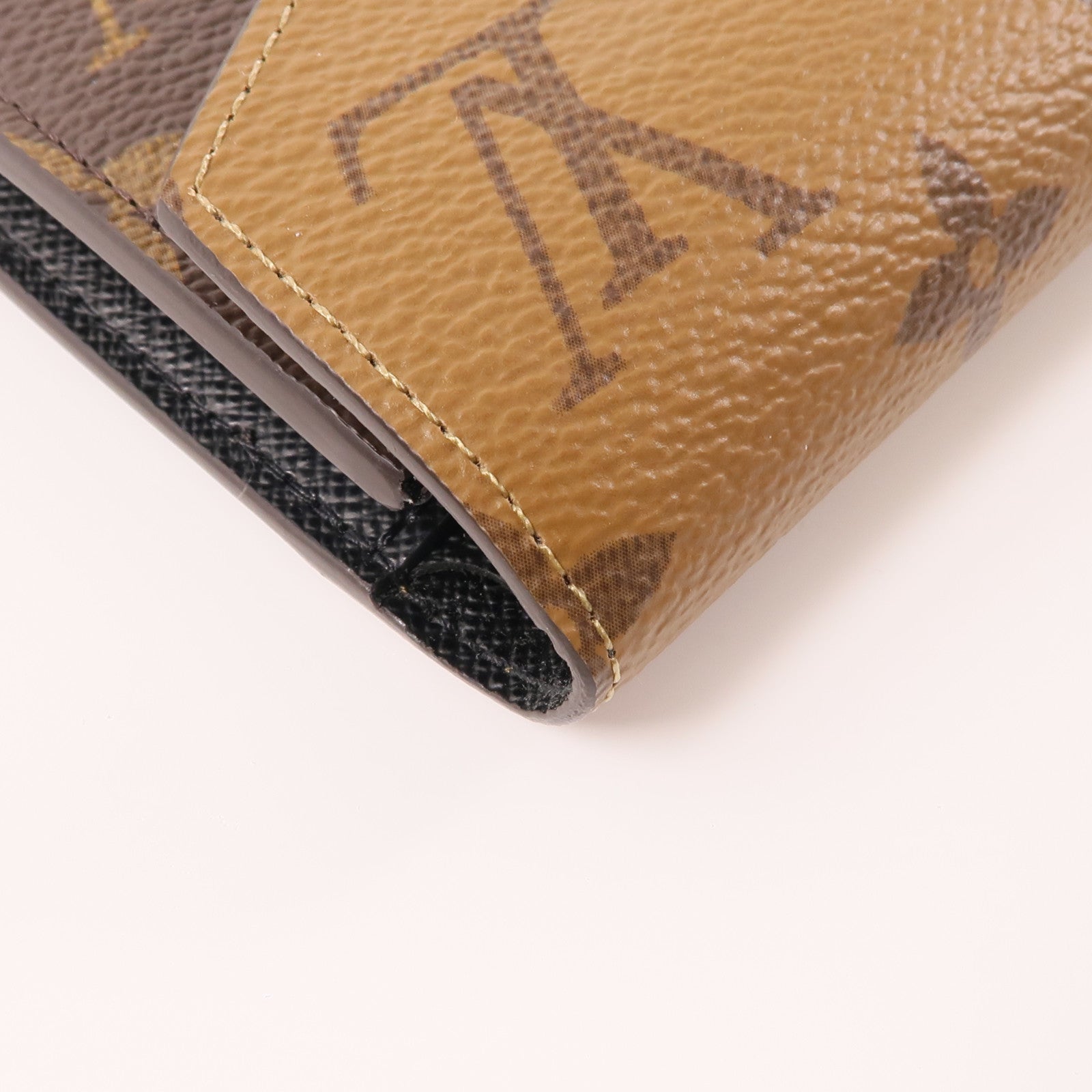 LOUIS VUITTON Monogram/Monogram Reverse Victorine Wallet金扣錢包棕色
