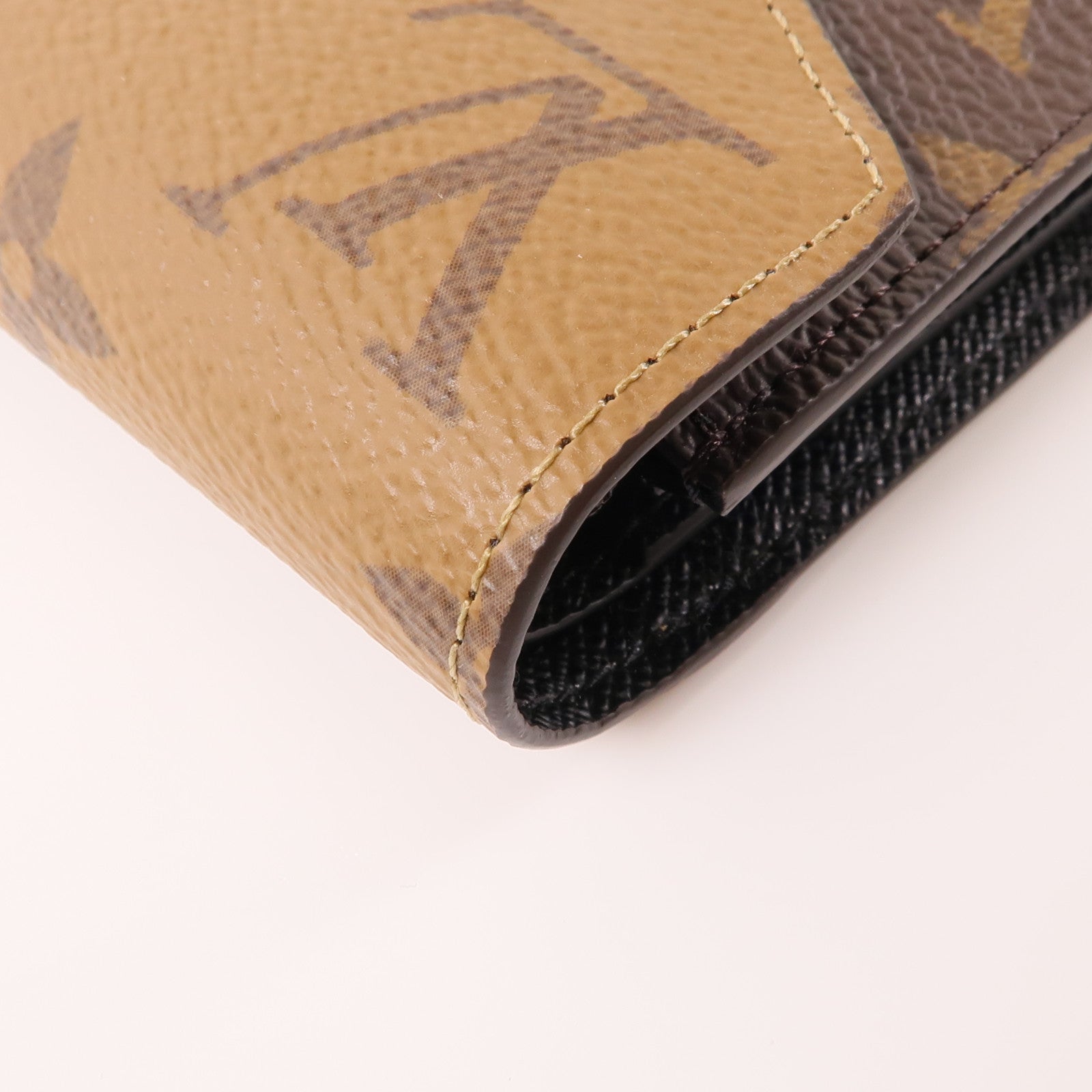 LOUIS VUITTON Monogram/Monogram Reverse Victorine Wallet金扣錢包棕色