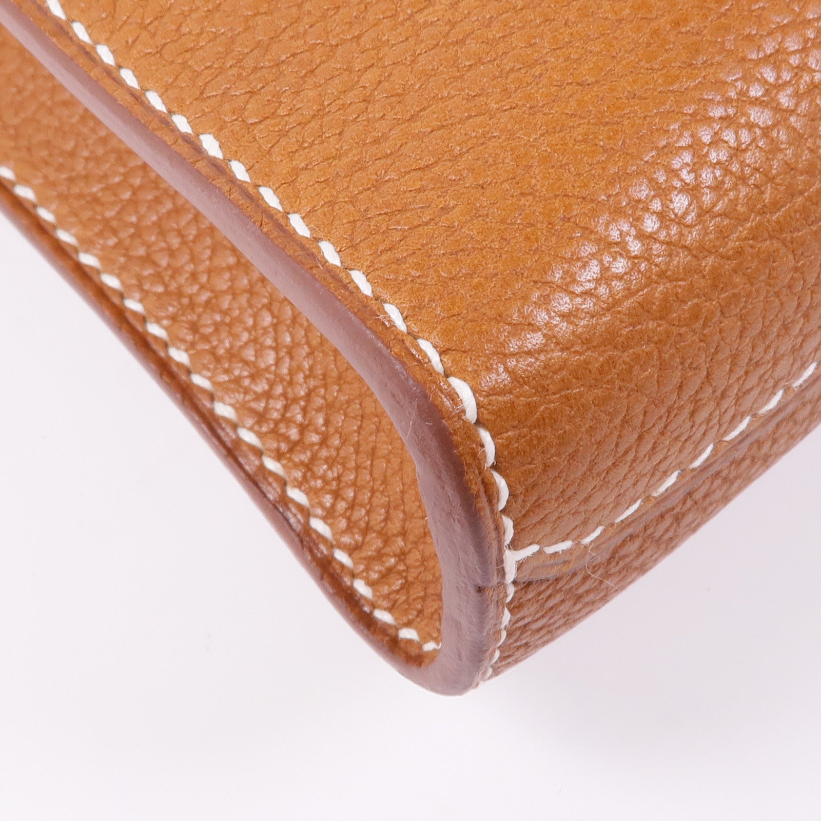 HERMES Saddle皮革Sac a Depeches 29銀扣肩背袋Gold