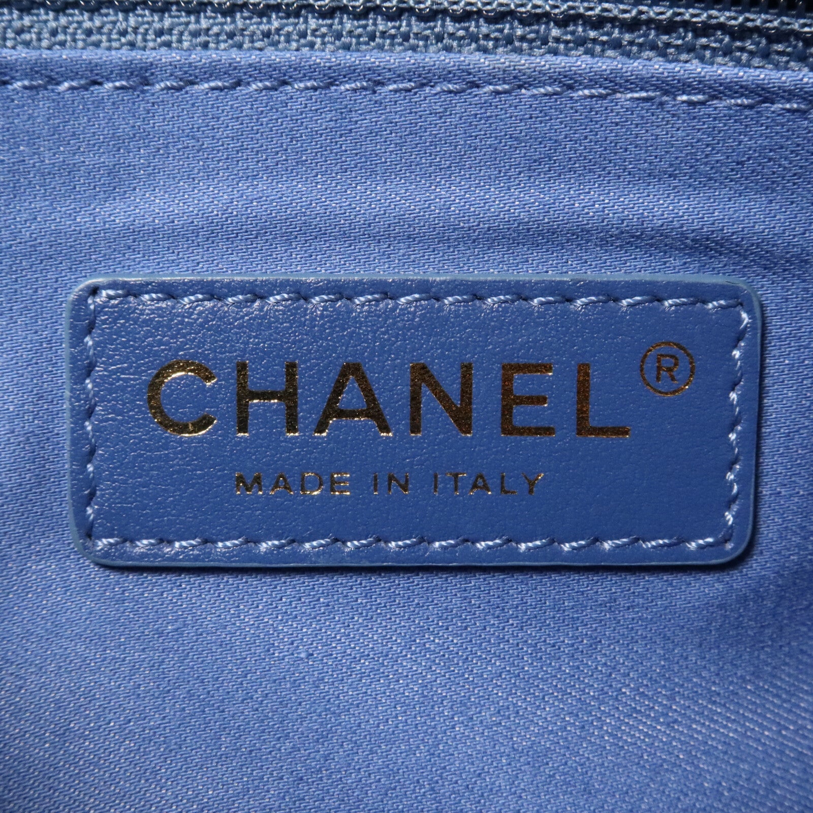 CHANEL 牛仔布Chain Shoulder Bag鏈帶肩背袋