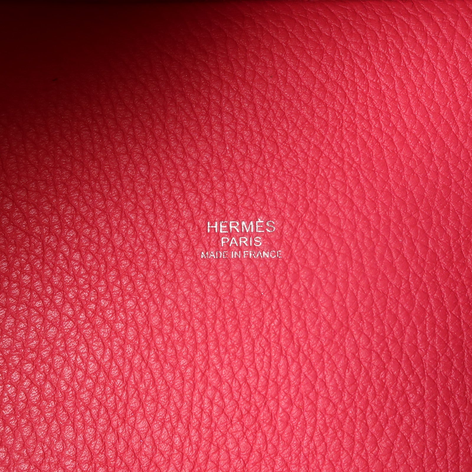 HERMES Clemence皮革Picotin PM手挽袋Rose Mexico