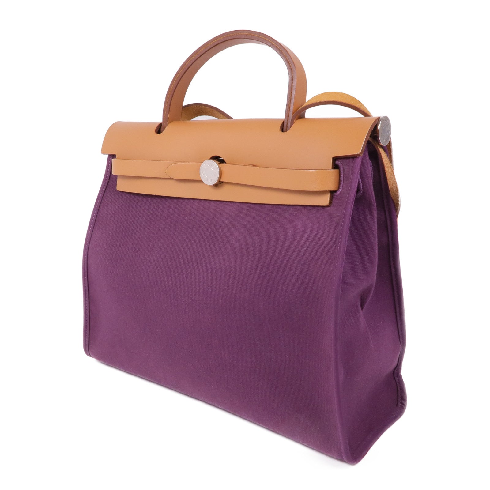 HERMES 帆布Herbag PM手挽肩背兩用袋Purple