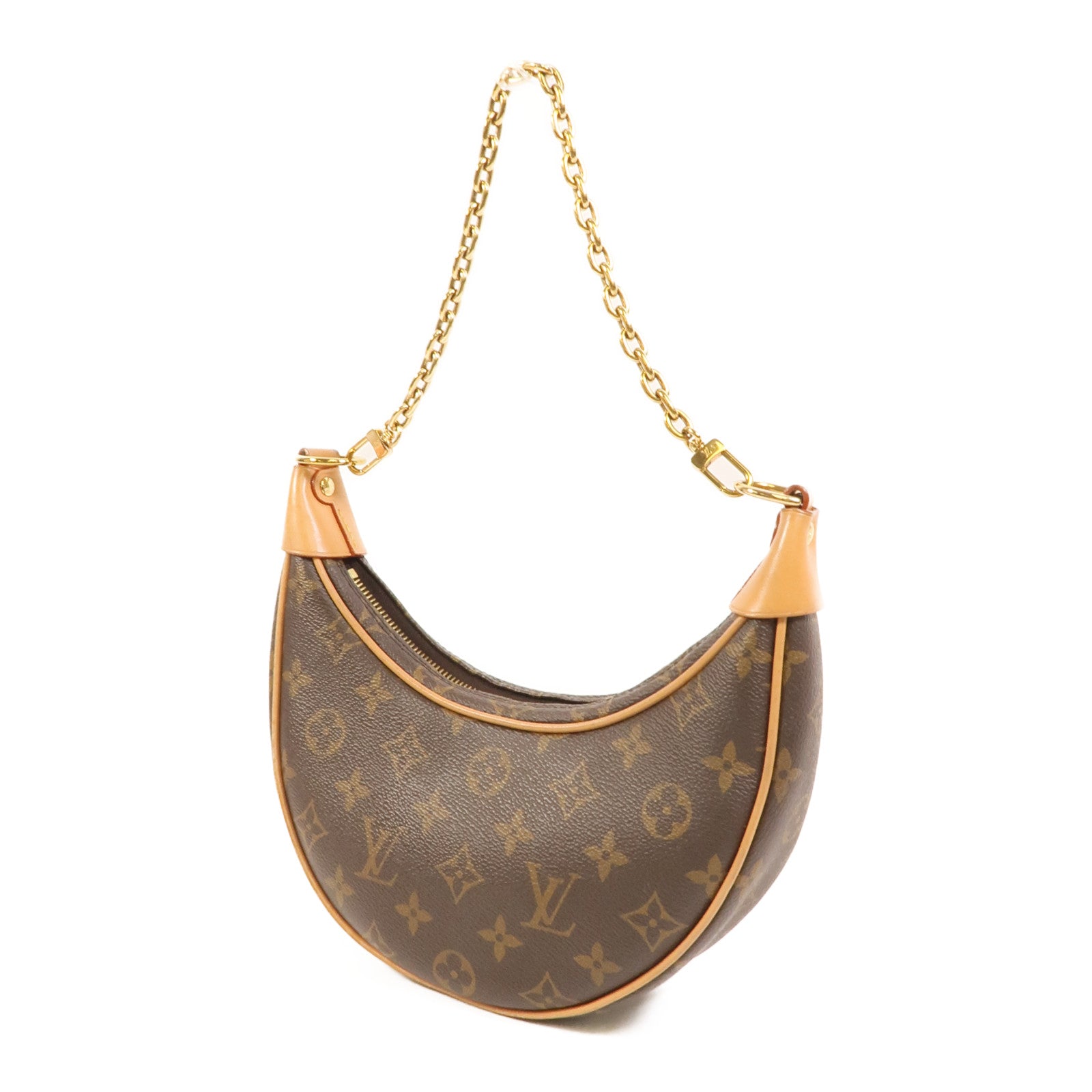 LOUIS VUITTON Monogram Loop金扣肩背袋棕色