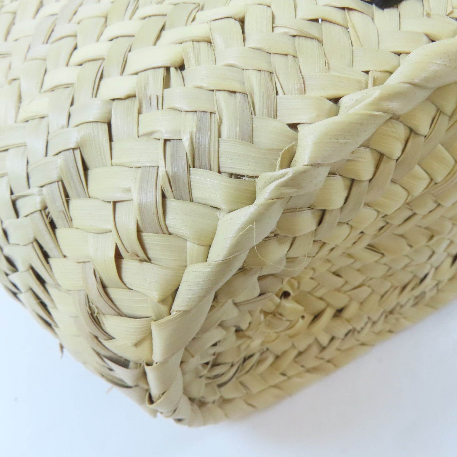 LOEWE 酒椰/皮革Basket Bag銀扣肩背袋/手挽袋啡色