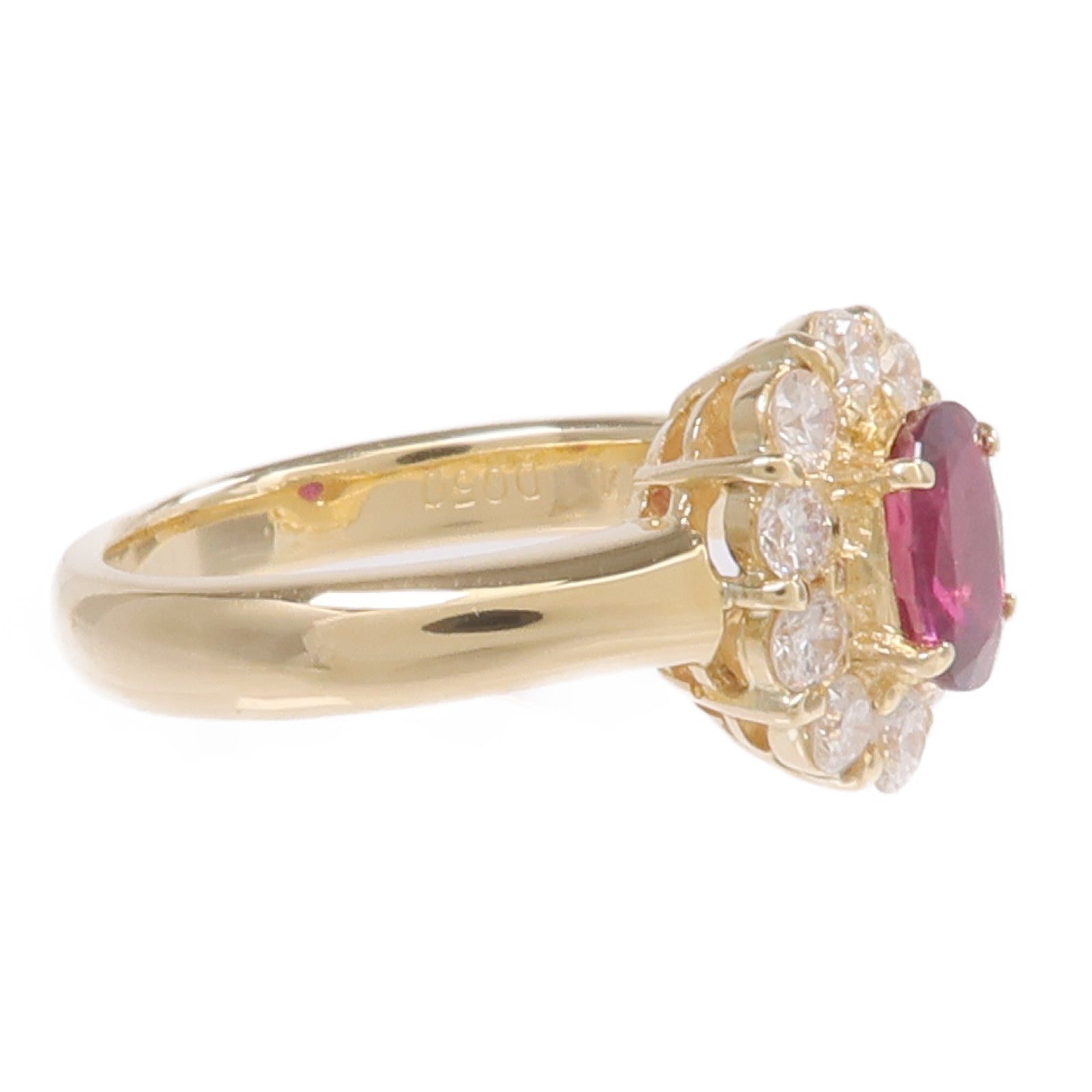 JEWELRY 18K黃金Ruby Diamond Ring紅寶石/鑽石戒指