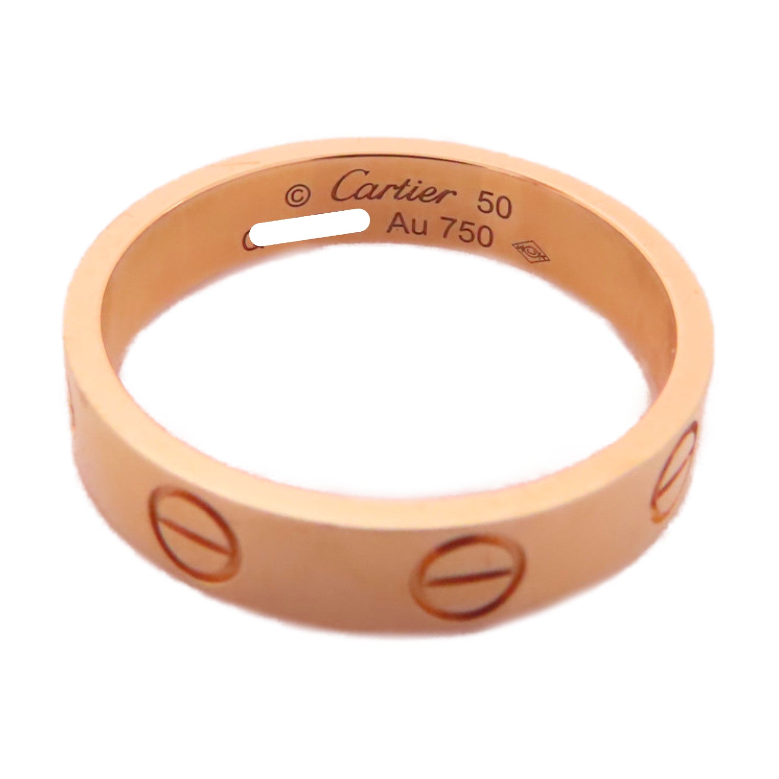 CARTIER 18K玫瑰金Love Ring戒指Cartier#50/US#5.25