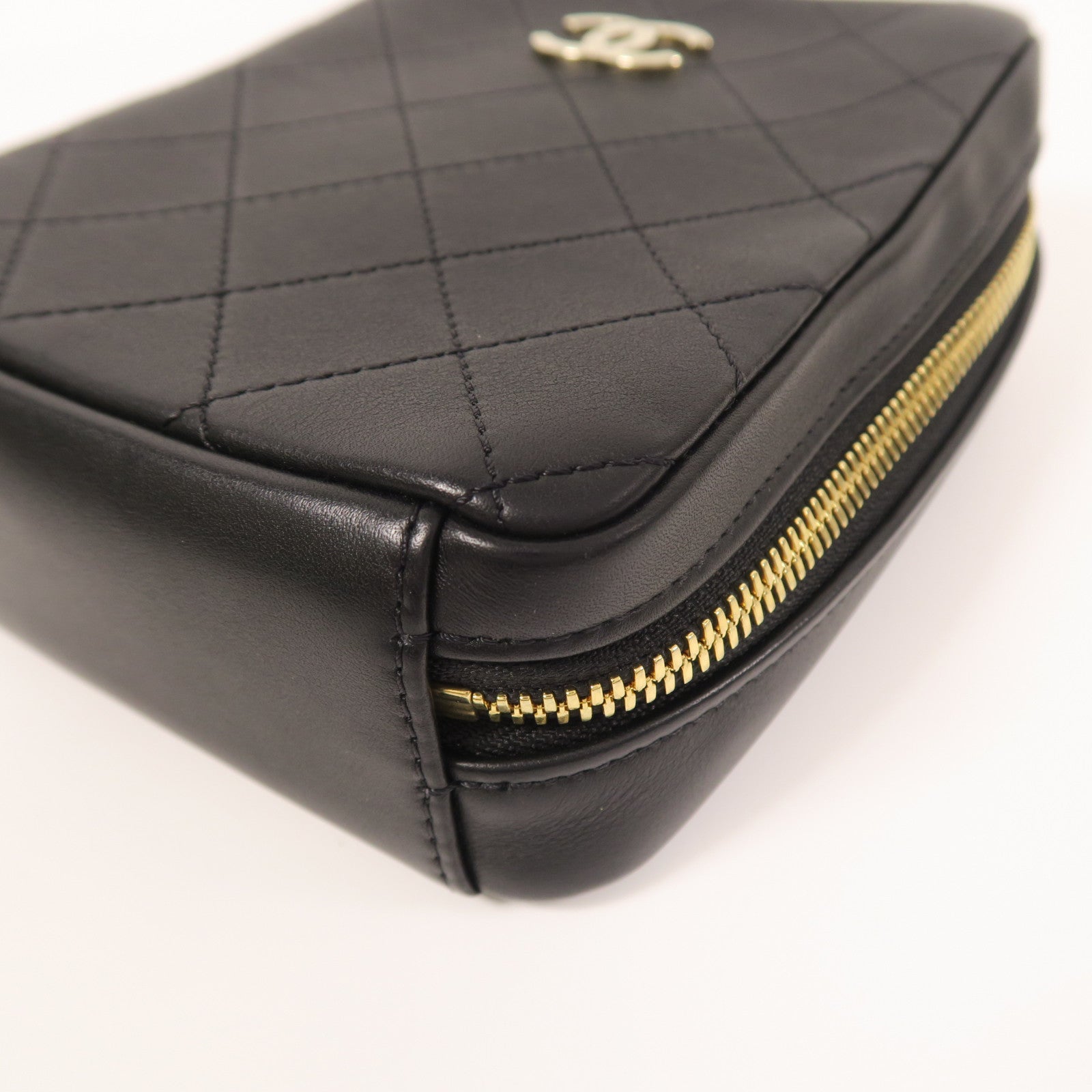 CHANEL 牛皮皮革2 Way Shoulder金扣手挽肩背兩用袋