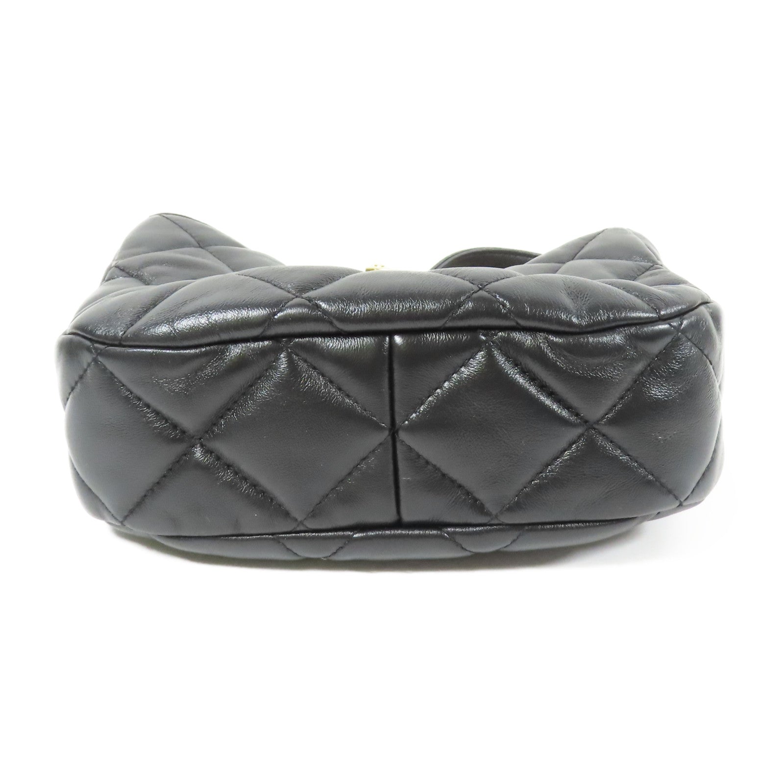 CHANEL 羊皮皮革Hobo Handbag金扣手挽肩背兩用袋