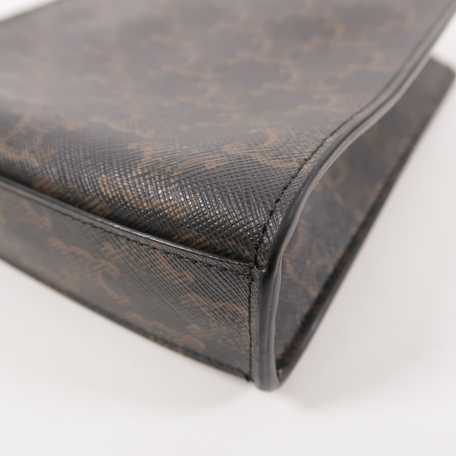 CELINE 塗層帆布Mini Vertical Cabas金扣手挽肩背兩用袋