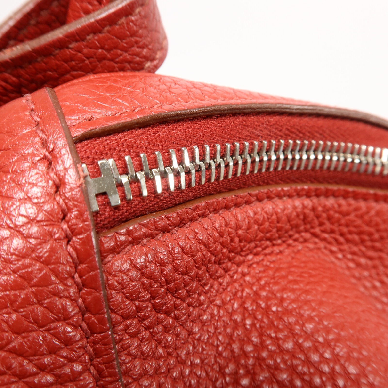 HERMES Clemence皮革Lindy 30手挽肩背兩用袋Rouge Casaque