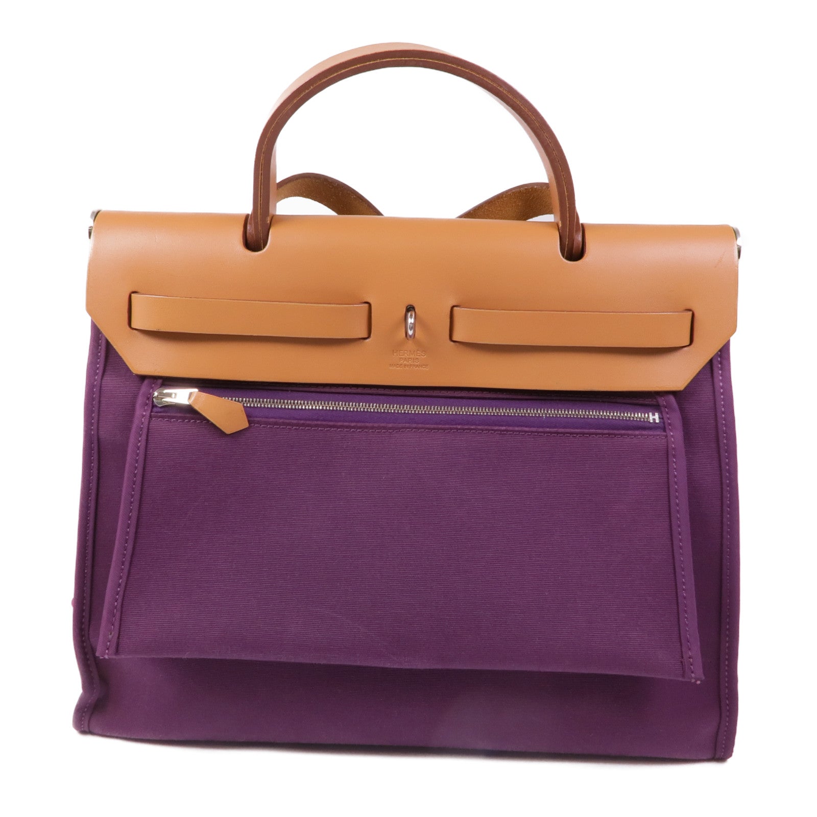 HERMES 帆布Herbag PM手挽肩背兩用袋Purple