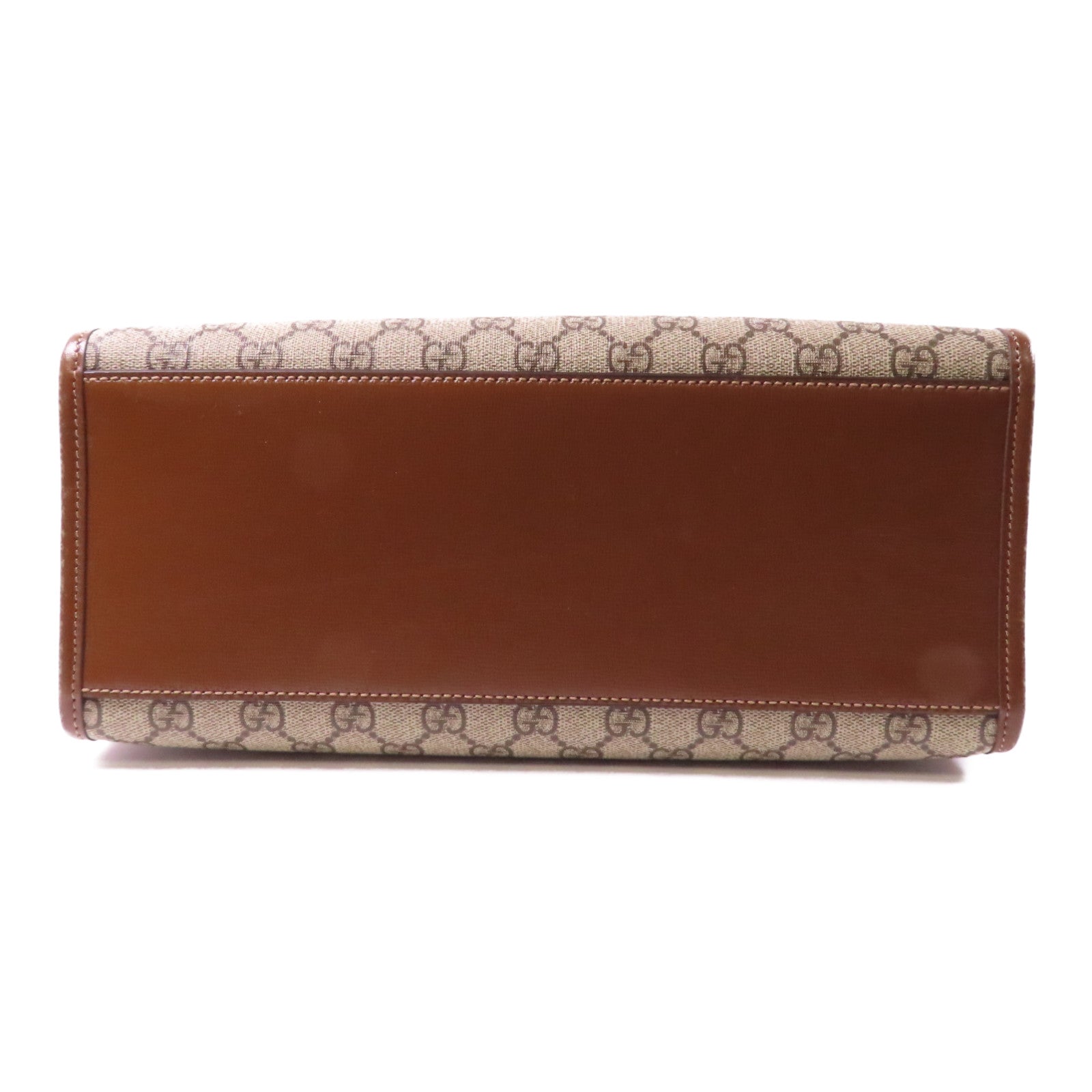 GUCCI 【激減優惠】塗層帆布GG SUPREME Shoulder Bag金扣手挽肩背兩用袋啡色