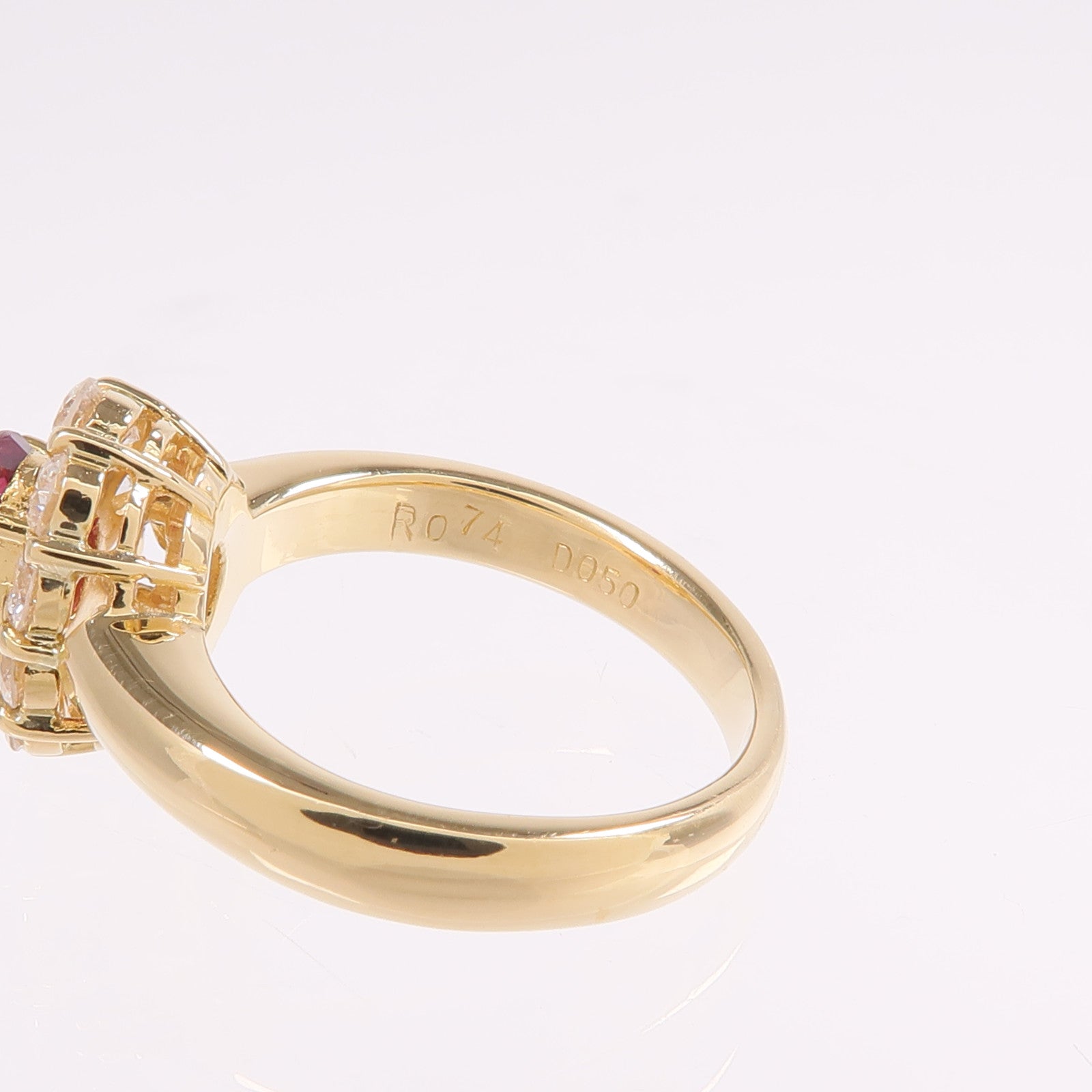 JEWELRY 18K黃金Ruby Diamond Ring紅寶石/鑽石戒指