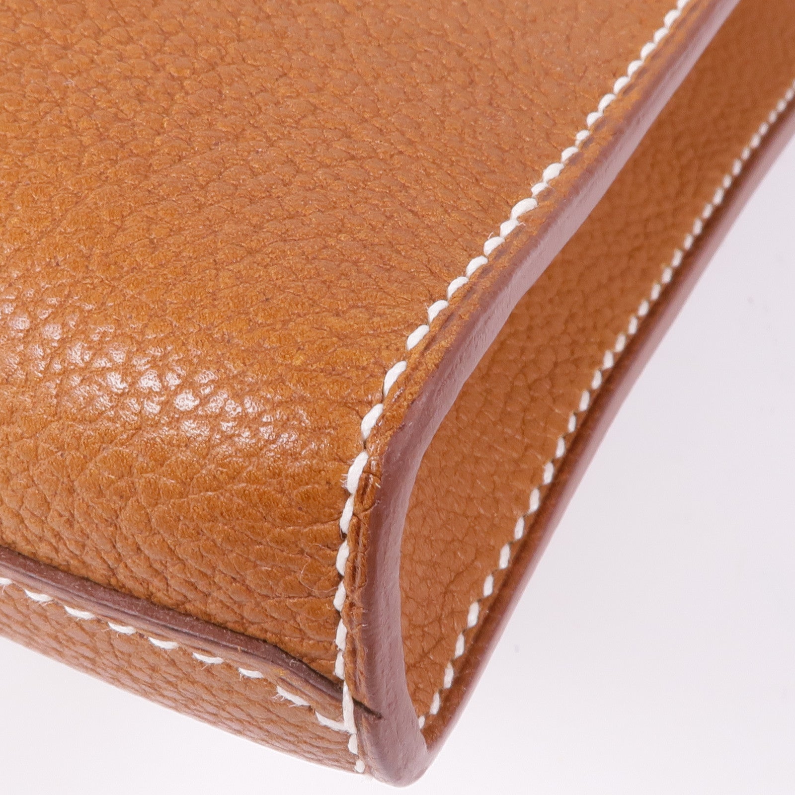 HERMES Saddle皮革Sac a Depeches 29銀扣肩背袋Gold