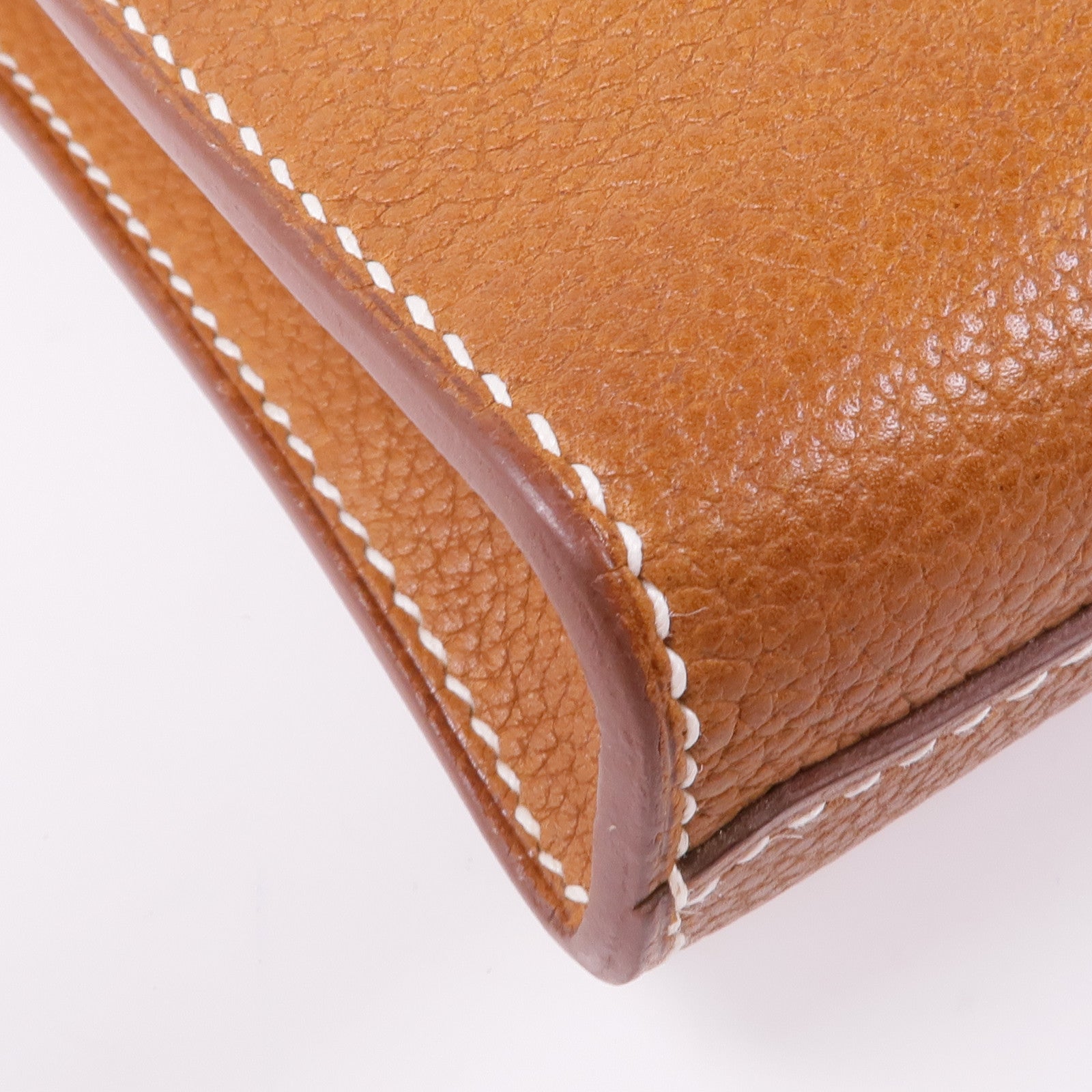 HERMES Saddle皮革Sac a Depeches 29銀扣肩背袋Gold
