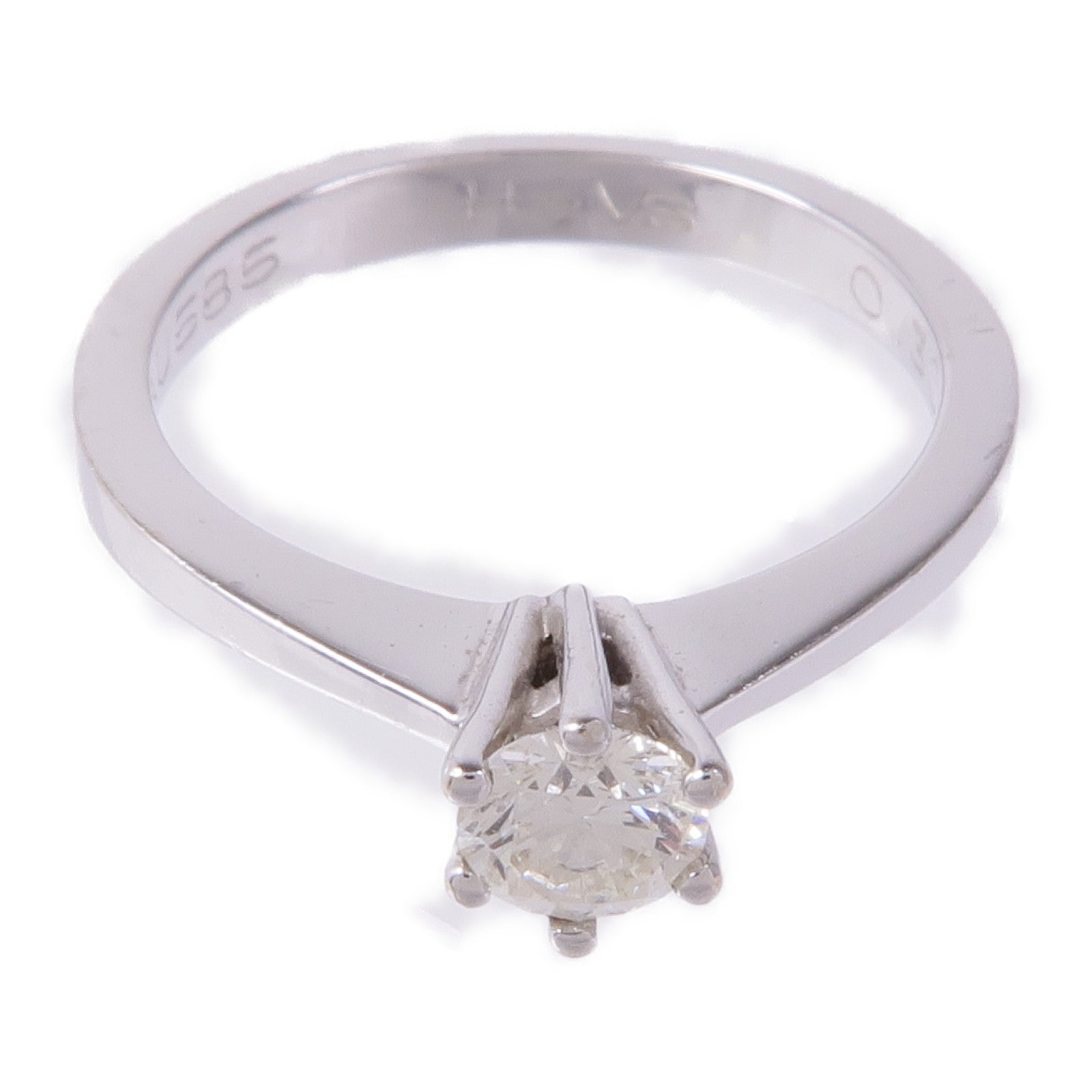 JEWELRY 【激減優惠】14K白金Diamond Ring鑽石戒指US#5.75