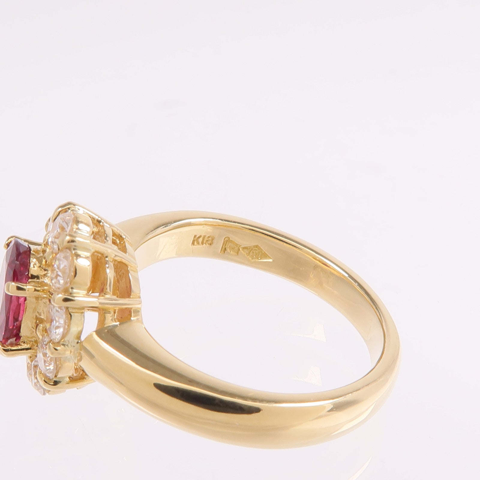 JEWELRY 18K黃金Ruby Diamond Ring紅寶石/鑽石戒指