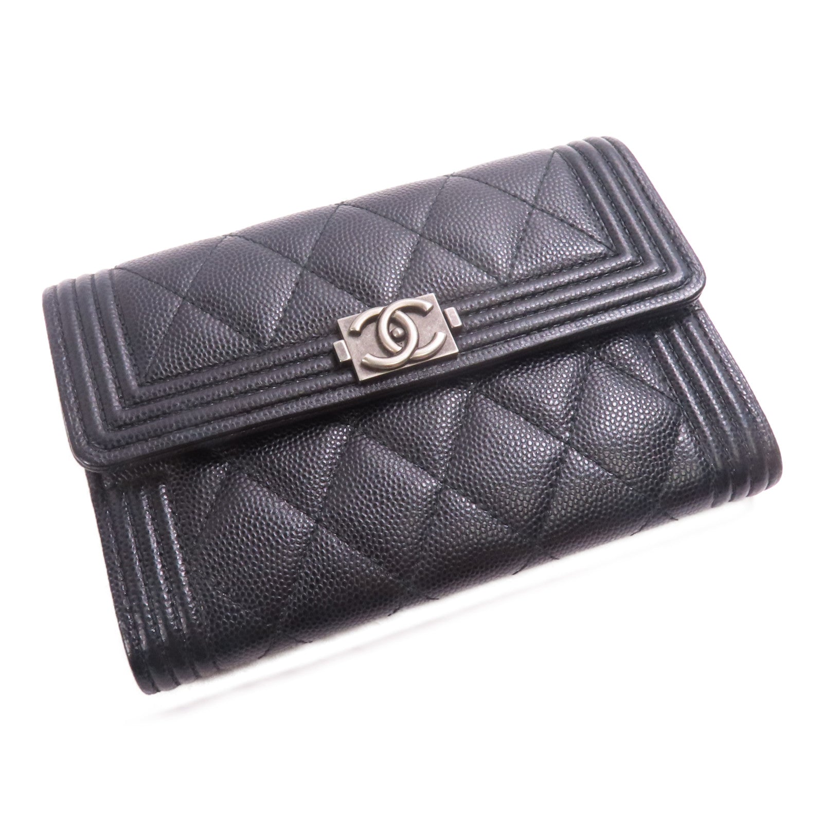 CHANEL 牛皮皮革Boy Wallet錢包