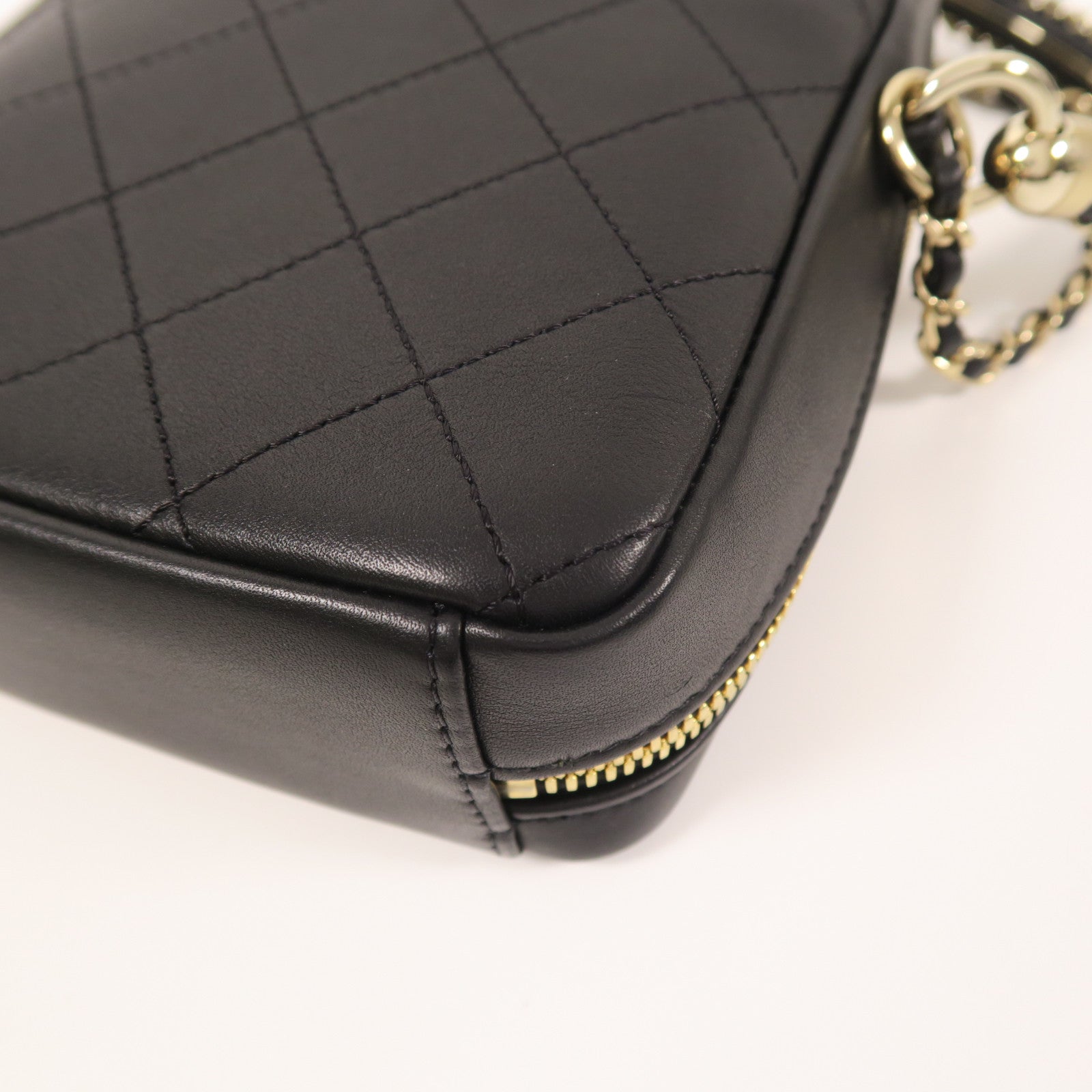 CHANEL 牛皮皮革2 Way Shoulder金扣手挽肩背兩用袋
