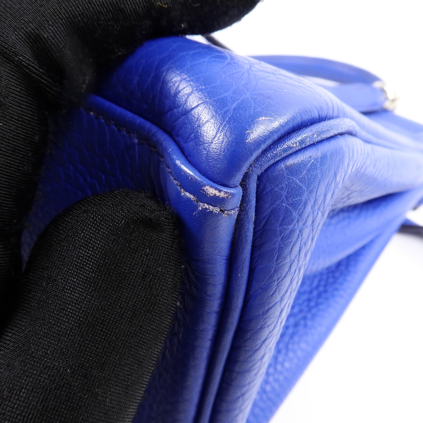 HERMES Togo皮革Kelly 28手挽肩背兩用袋Electric Blue