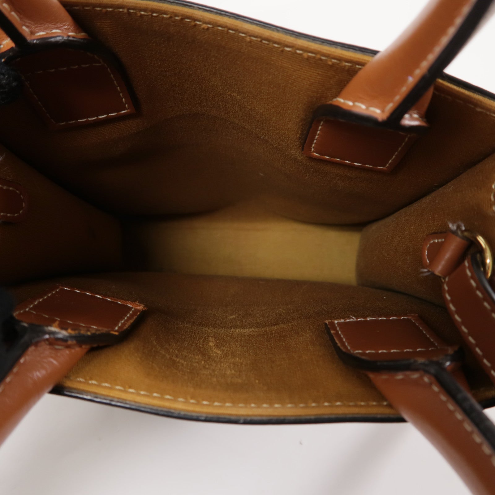CELINE 塗層帆布Mini Vertical Cabas金扣手挽肩背兩用袋