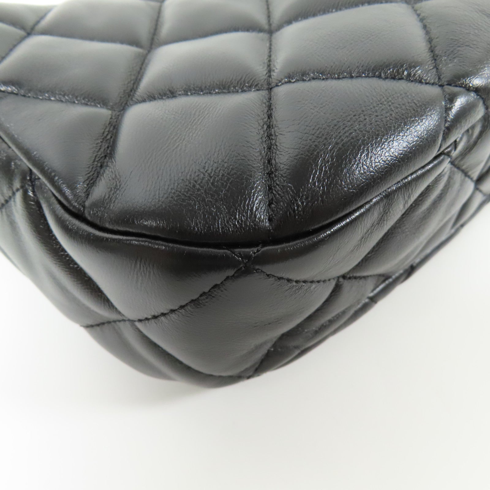 CHANEL 【激減優惠】羊皮皮革Hobo Handbag金扣手挽肩背兩用袋