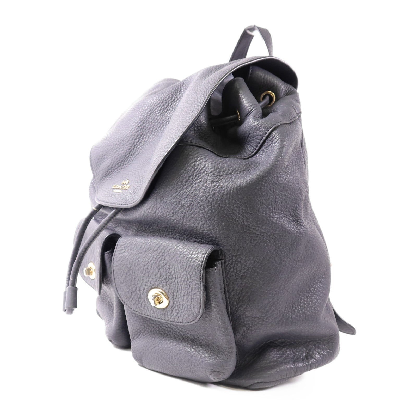 COACH 牛皮皮革Backpack金扣背包