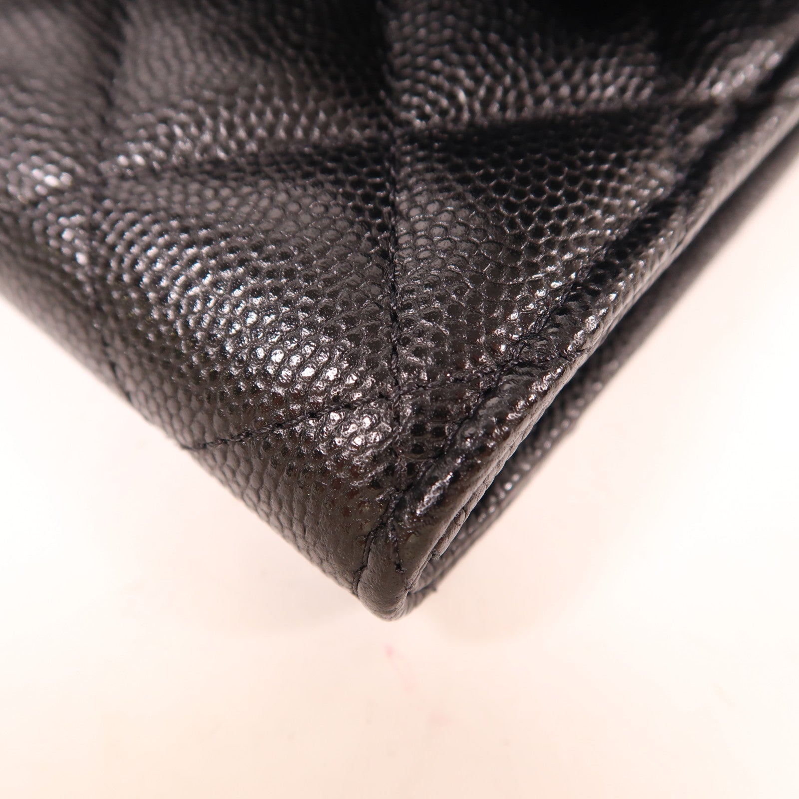 CHANEL 牛皮皮革Long Wallet金扣長錢包
