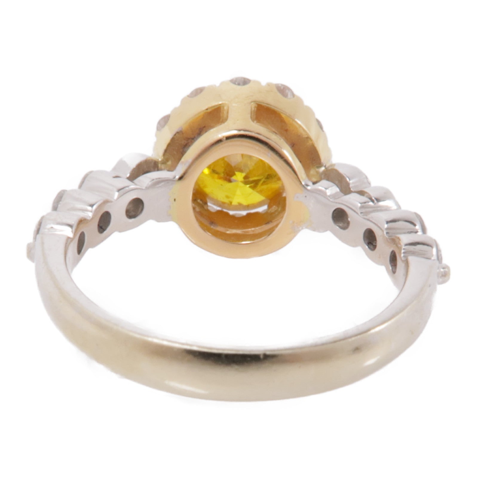 JEWELRY 18K白金Yellow Diamond Ring鑽石戒指US#5