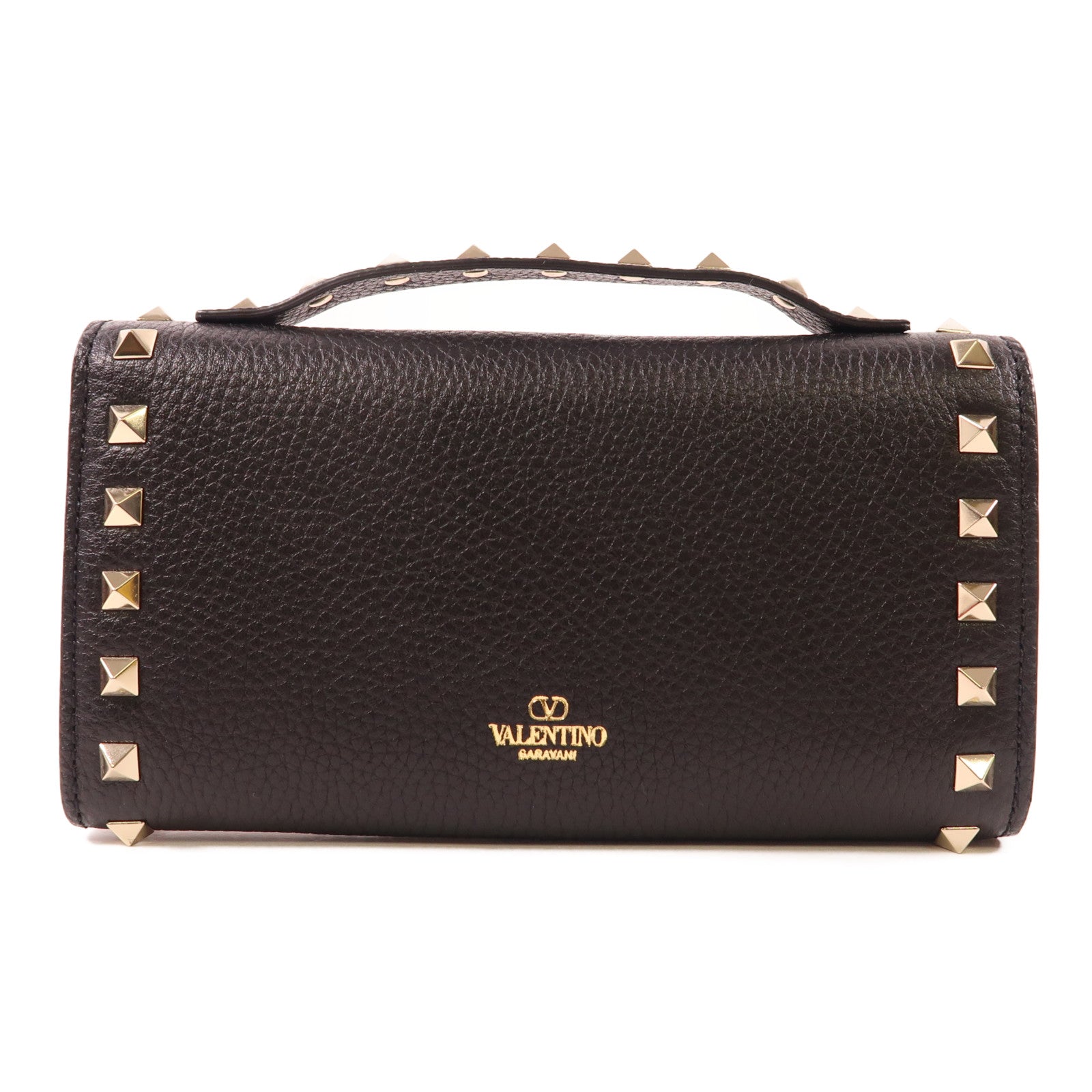 Valentino 【激減優惠】牛皮皮革Rockstud WOC肩背袋