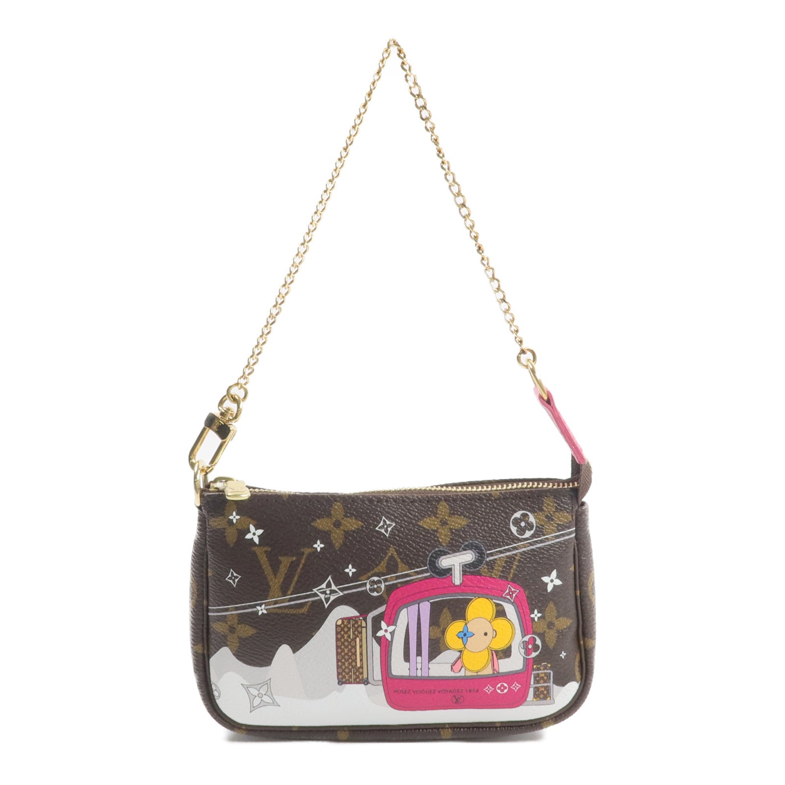 LOUIS VUITTON Monogram Vivienne Accessories Pouch鏈帶手拿包