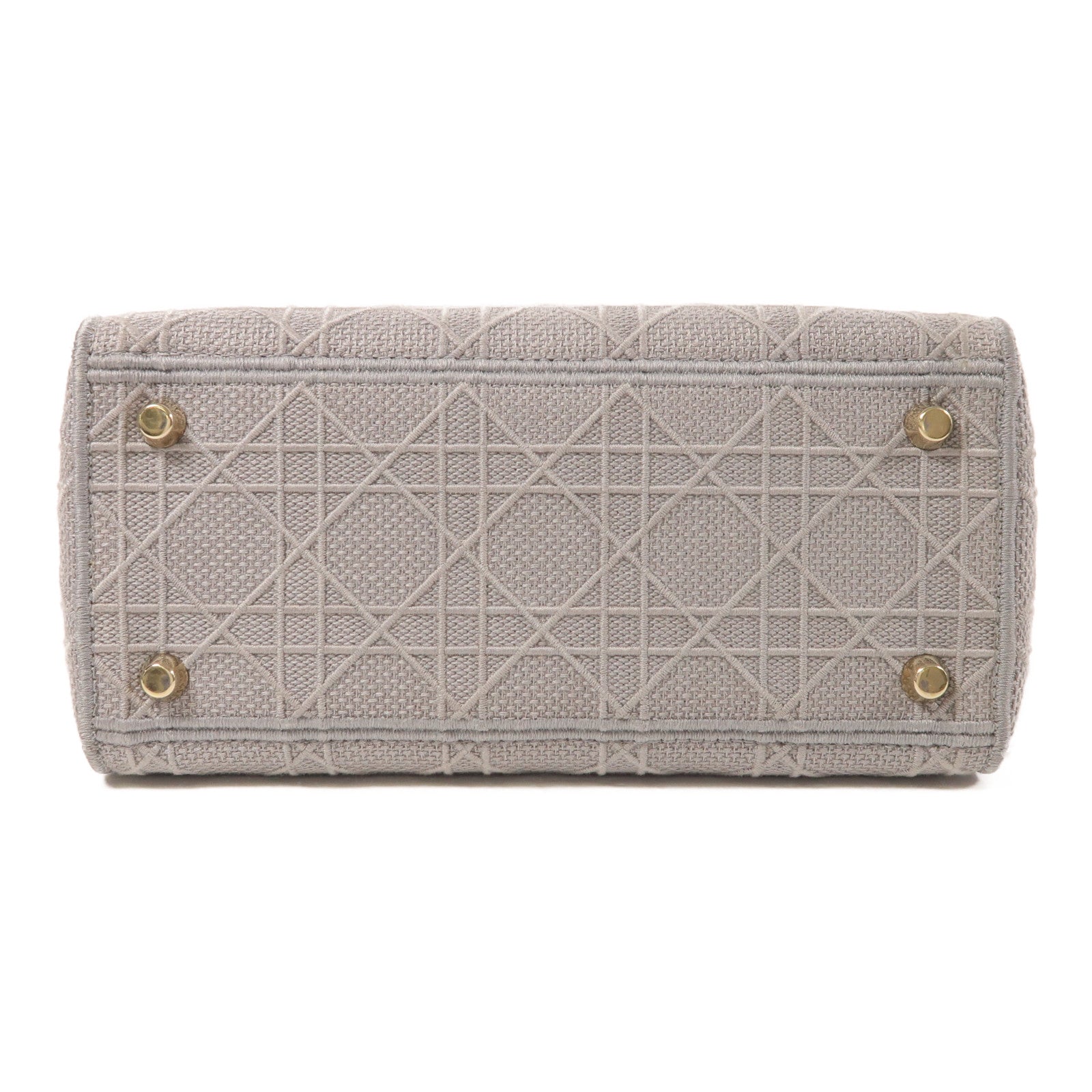 Dior 帆布Lady Dior金扣手挽肩背兩用袋