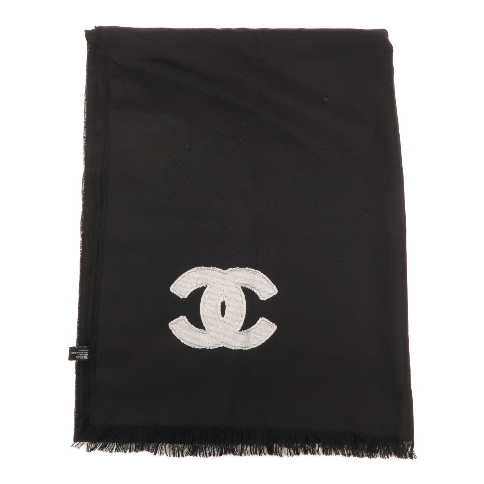 CHANEL 羊絨/絲質Scarf 75X200圍巾