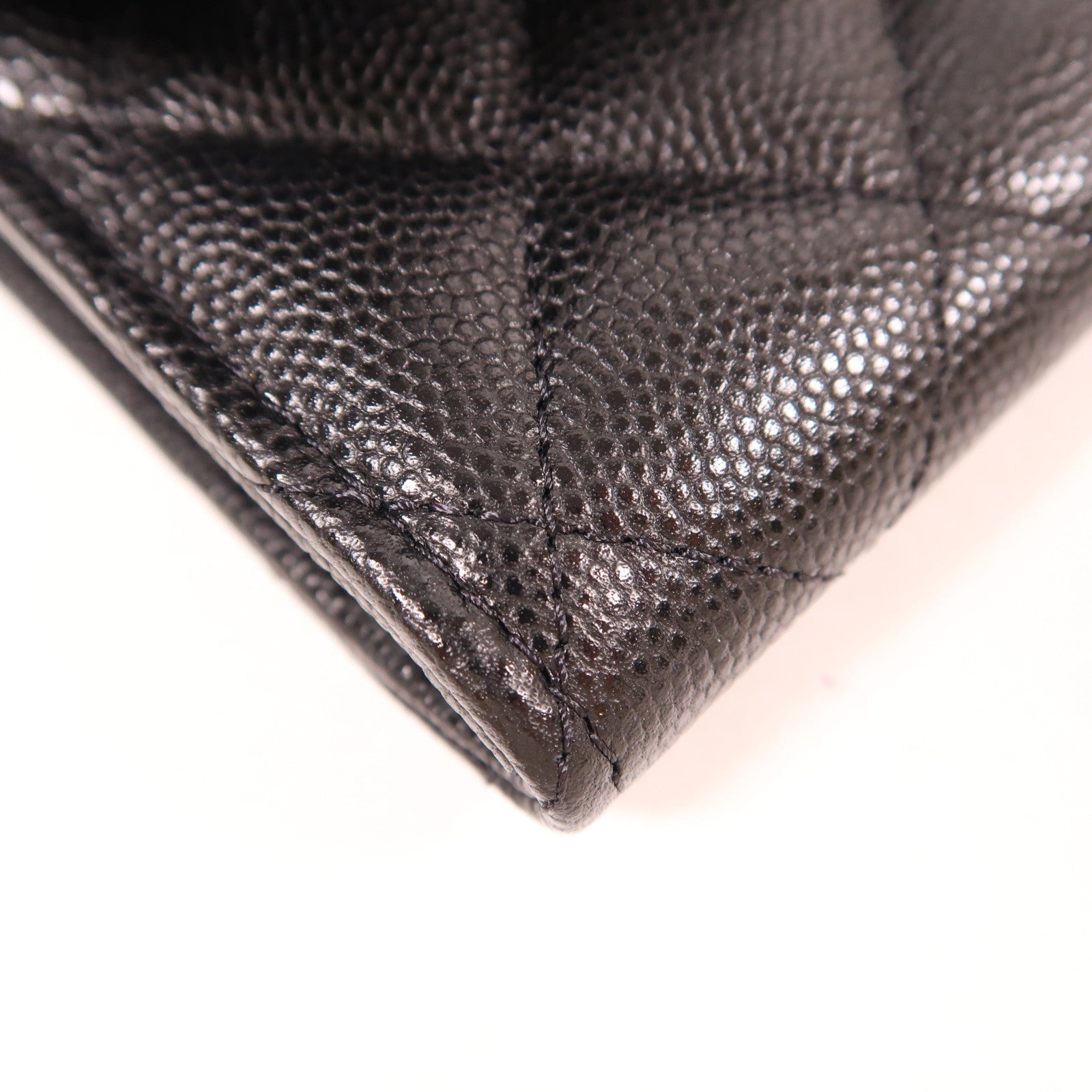 CHANEL 牛皮皮革Long Wallet金扣長錢包