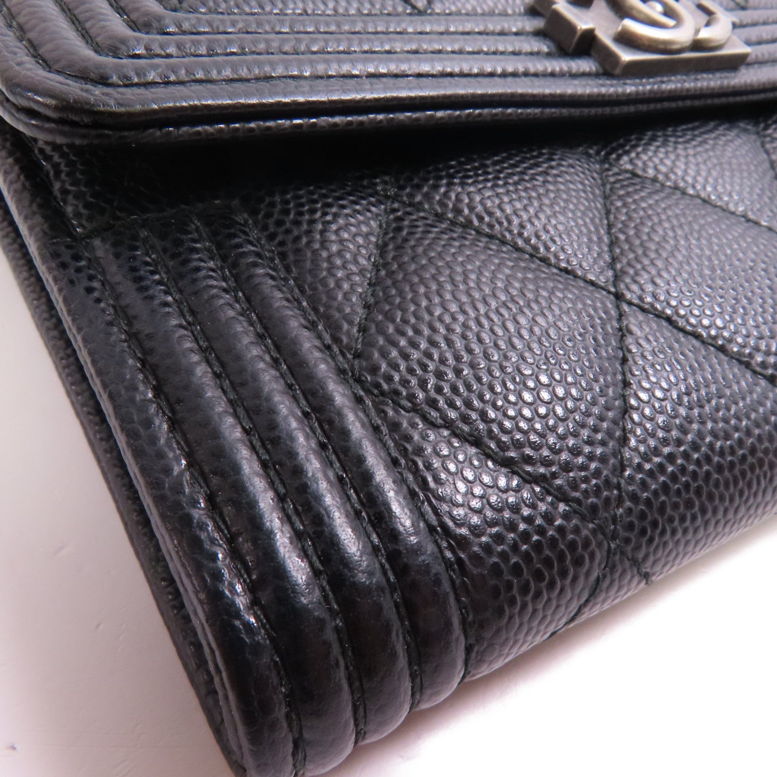 CHANEL 牛皮皮革Boy Wallet錢包