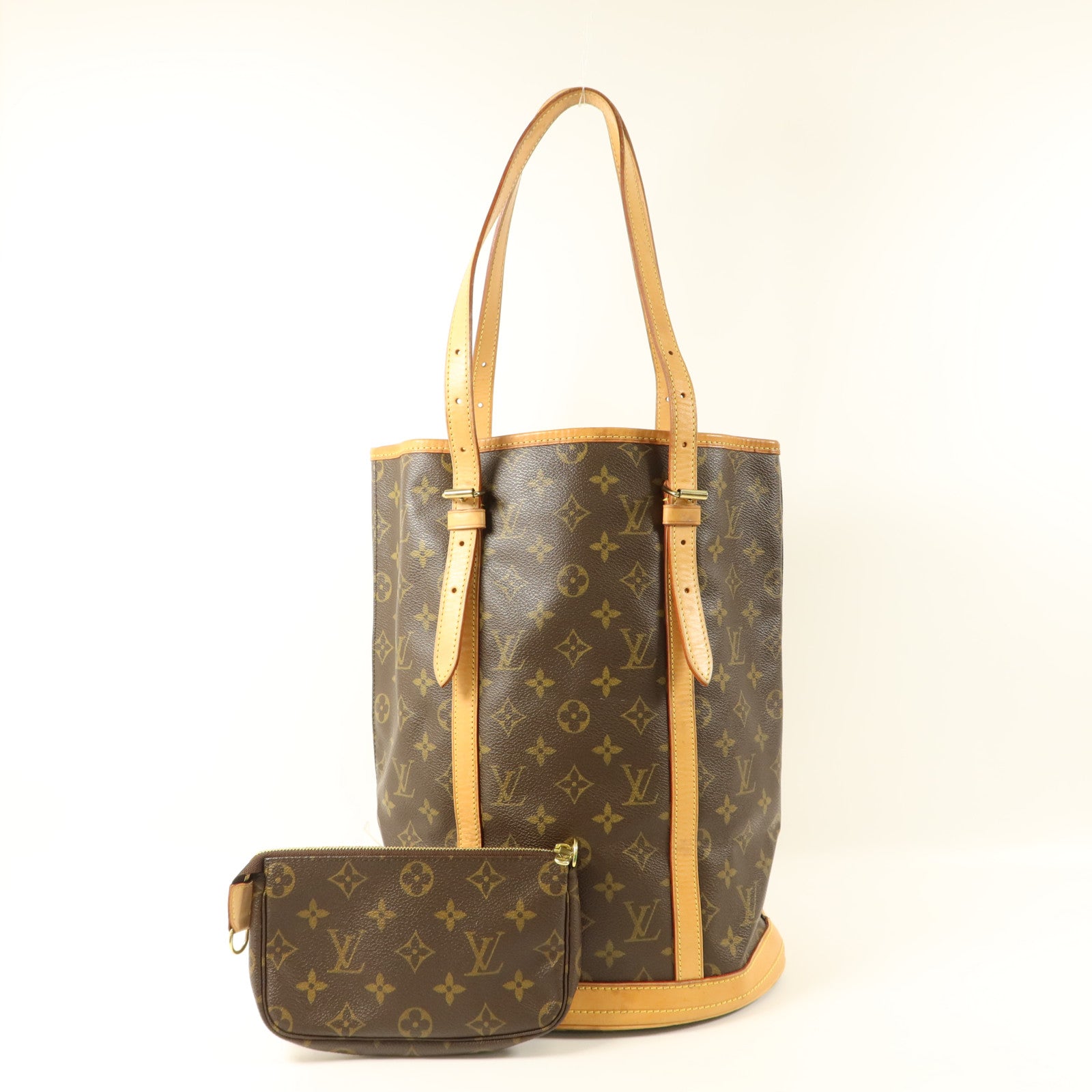 LOUIS VUITTON Monogram Bucket GM金扣手挽袋