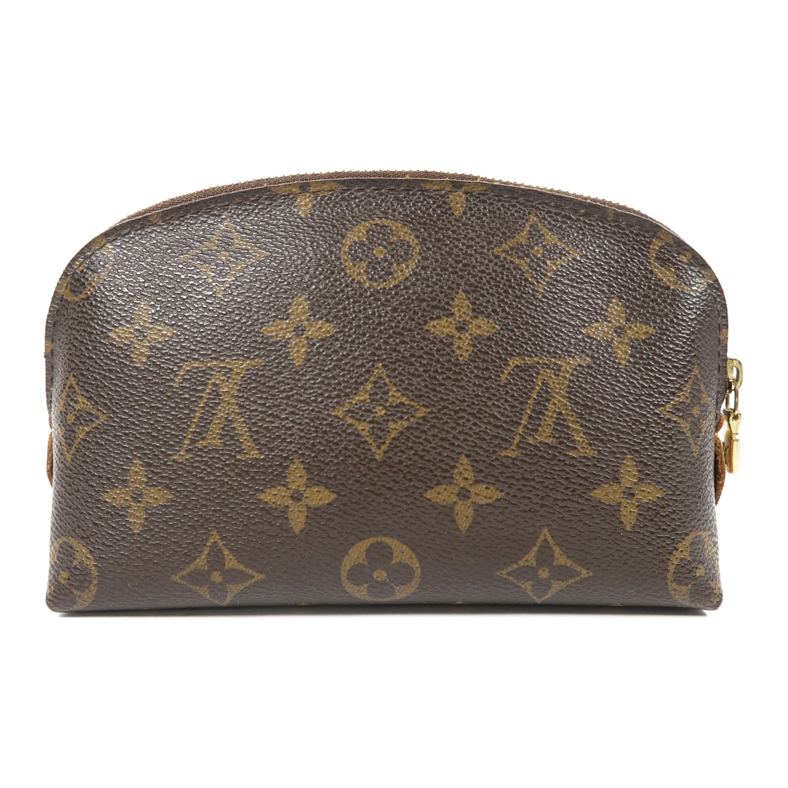 LOUIS VUITTON Monogram Pouch金扣手拿包啡色