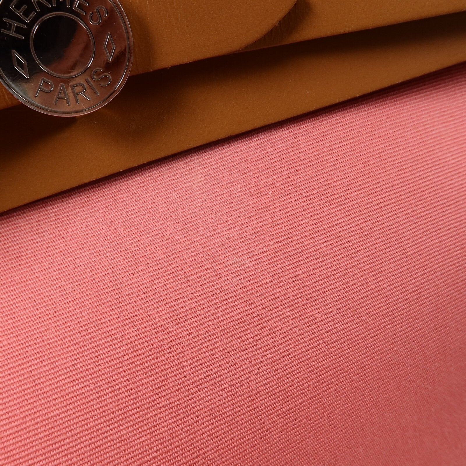 HERMES 帆布Herbag PM手挽肩背兩用袋Rose Azalee