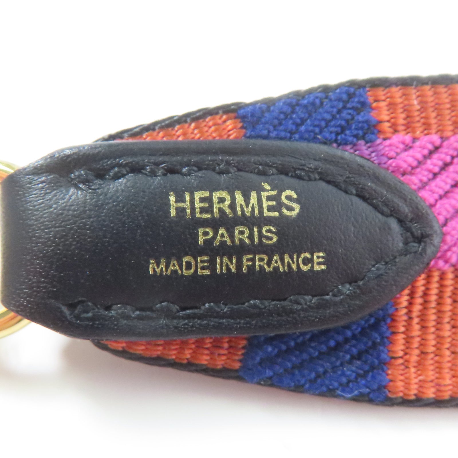 HERMES 帆布Strap金扣肩背帶