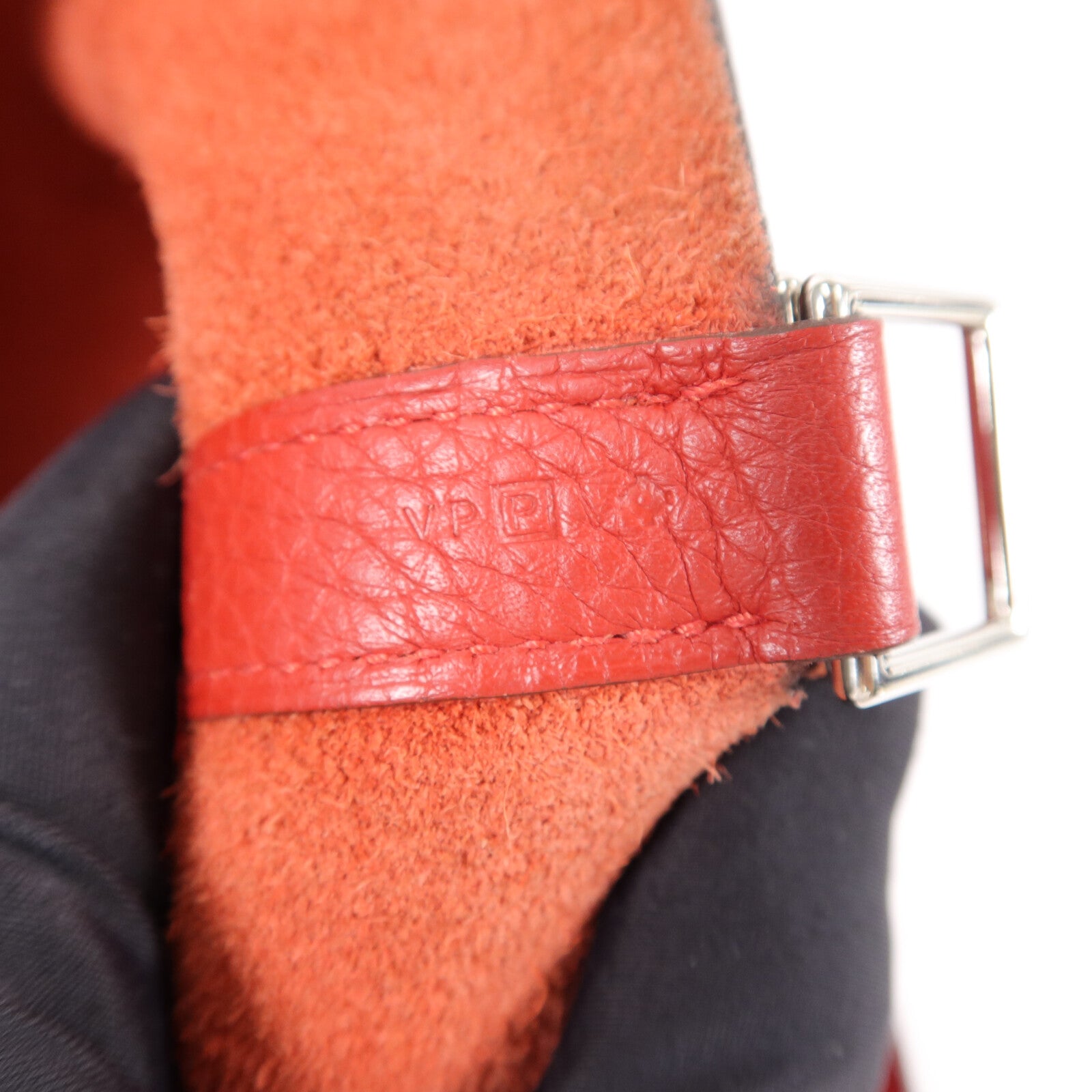 HERMES Clemence皮革Picotin GM手挽袋Rouge Garance