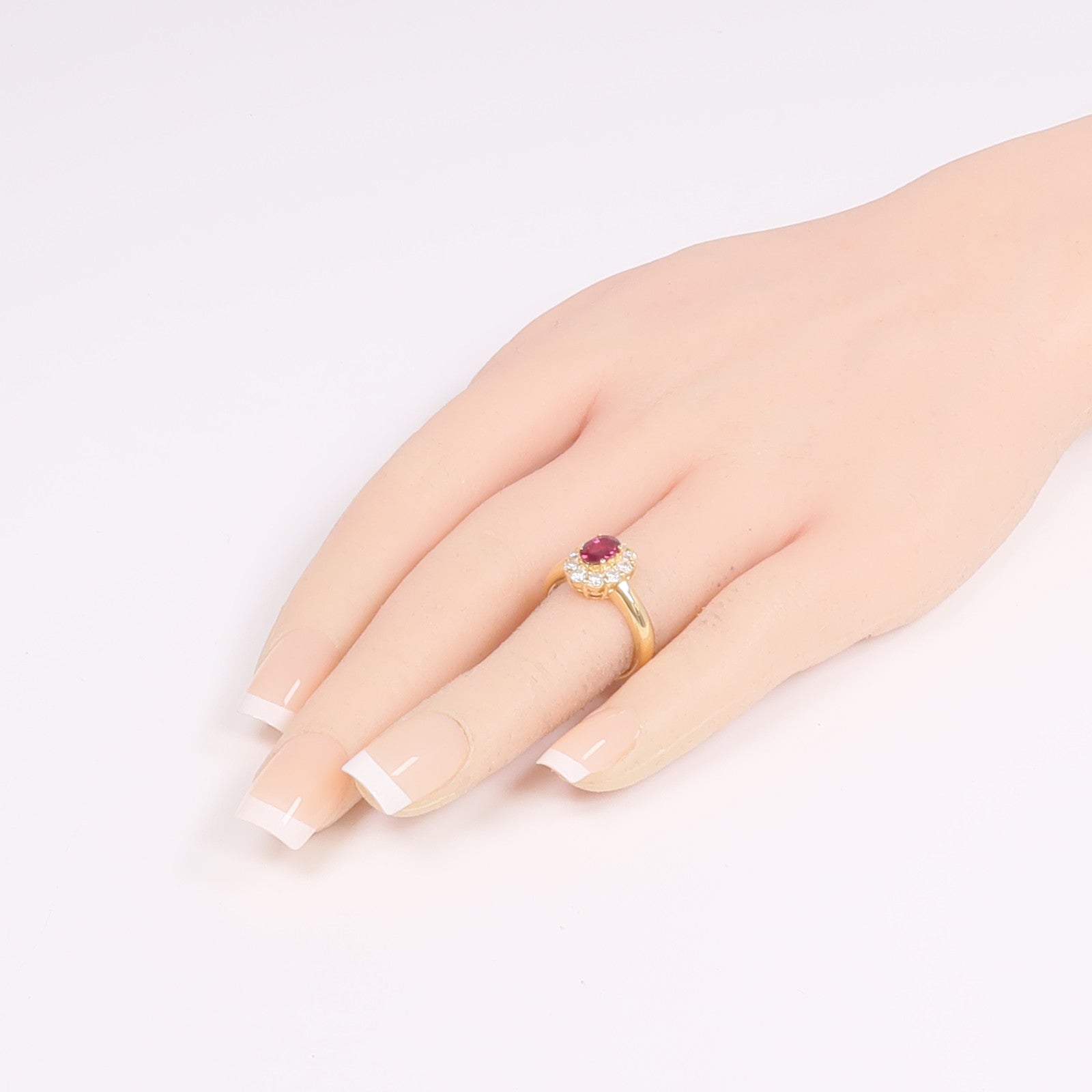 JEWELRY 18K黃金Ruby Diamond Ring紅寶石/鑽石戒指