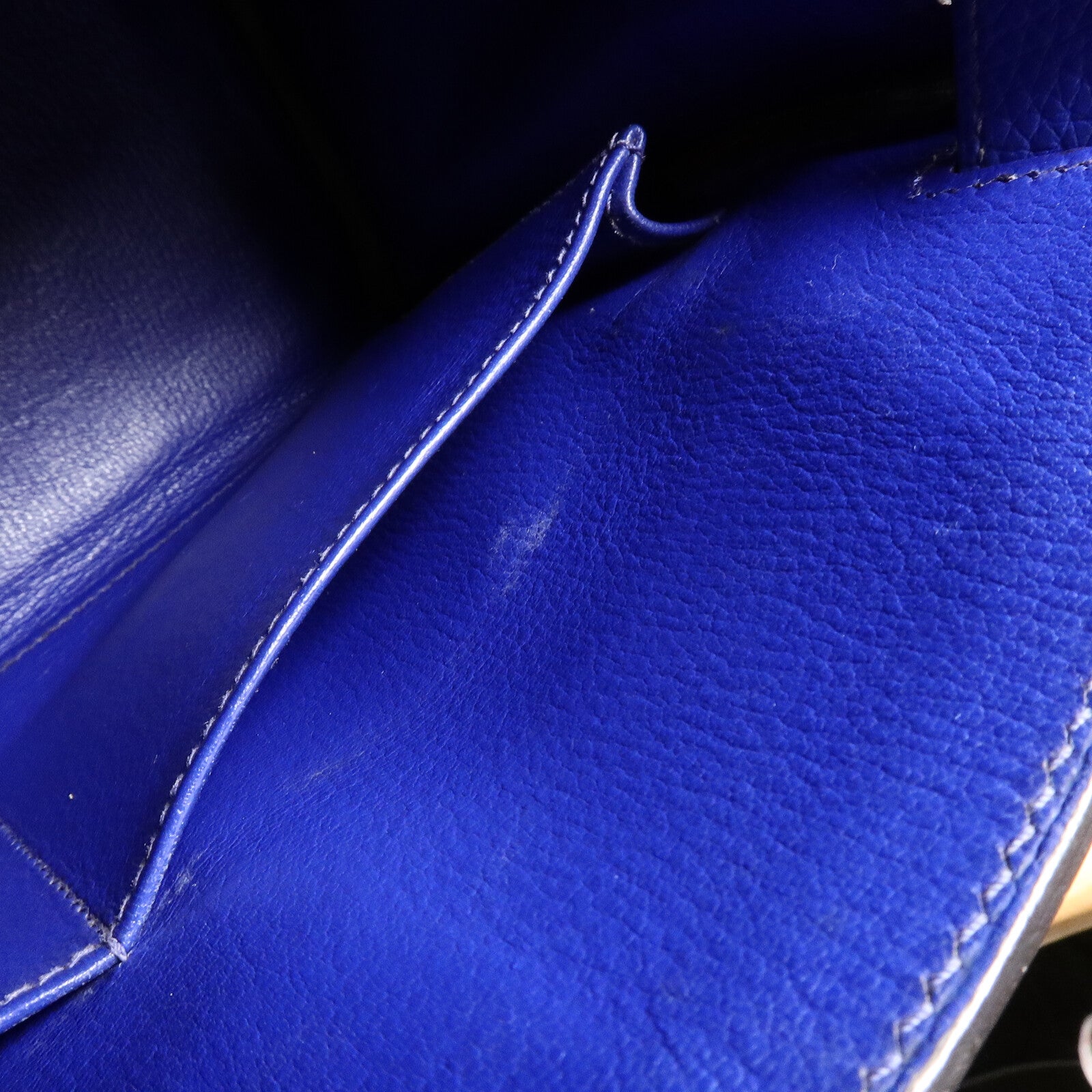 HERMES Togo皮革Kelly 28手挽肩背兩用袋Electric Blue