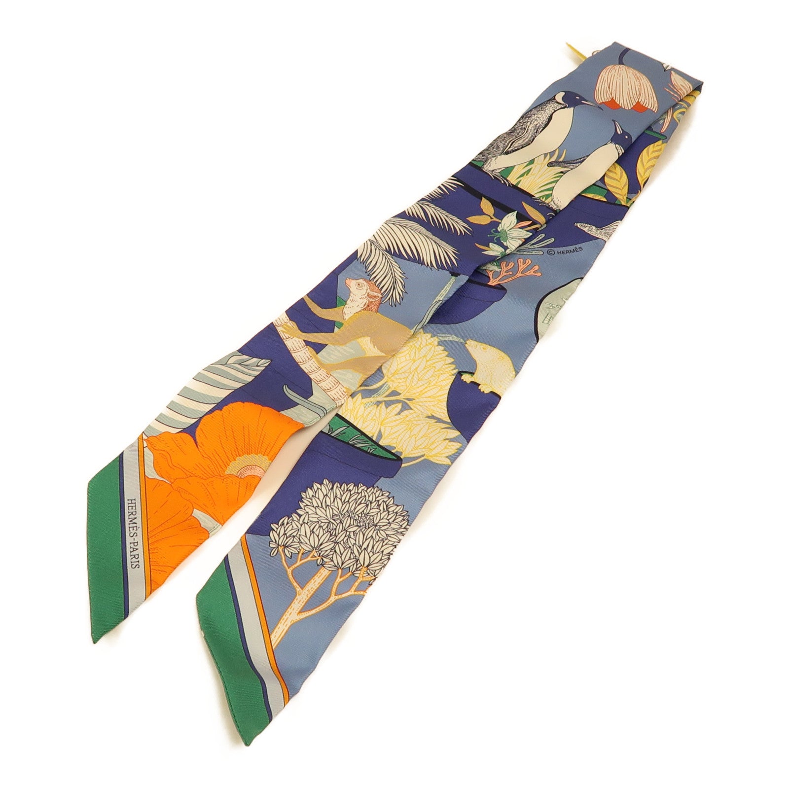 HERMES 絲質Twilly絲巾