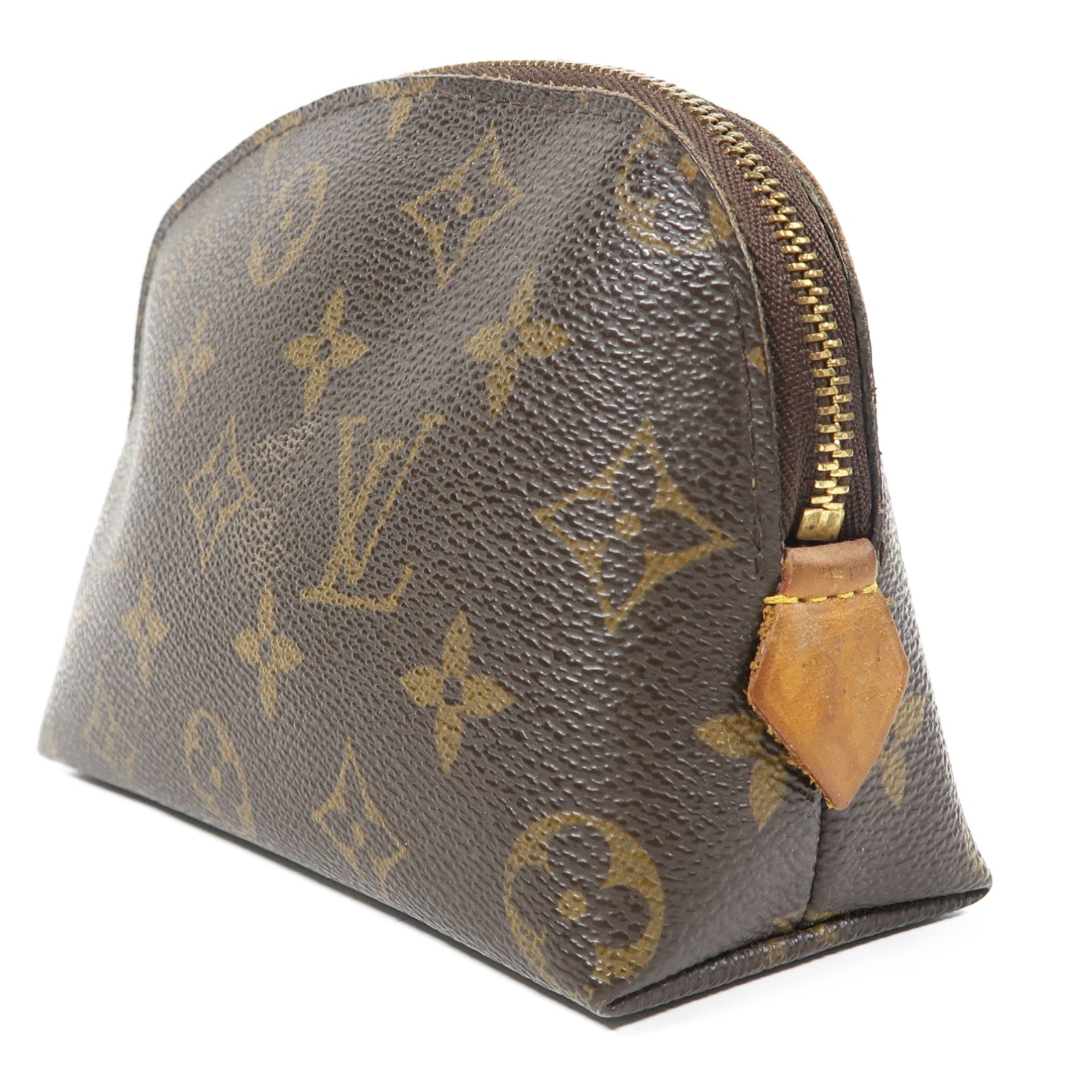 LOUIS VUITTON Monogram Pouch金扣手拿包啡色